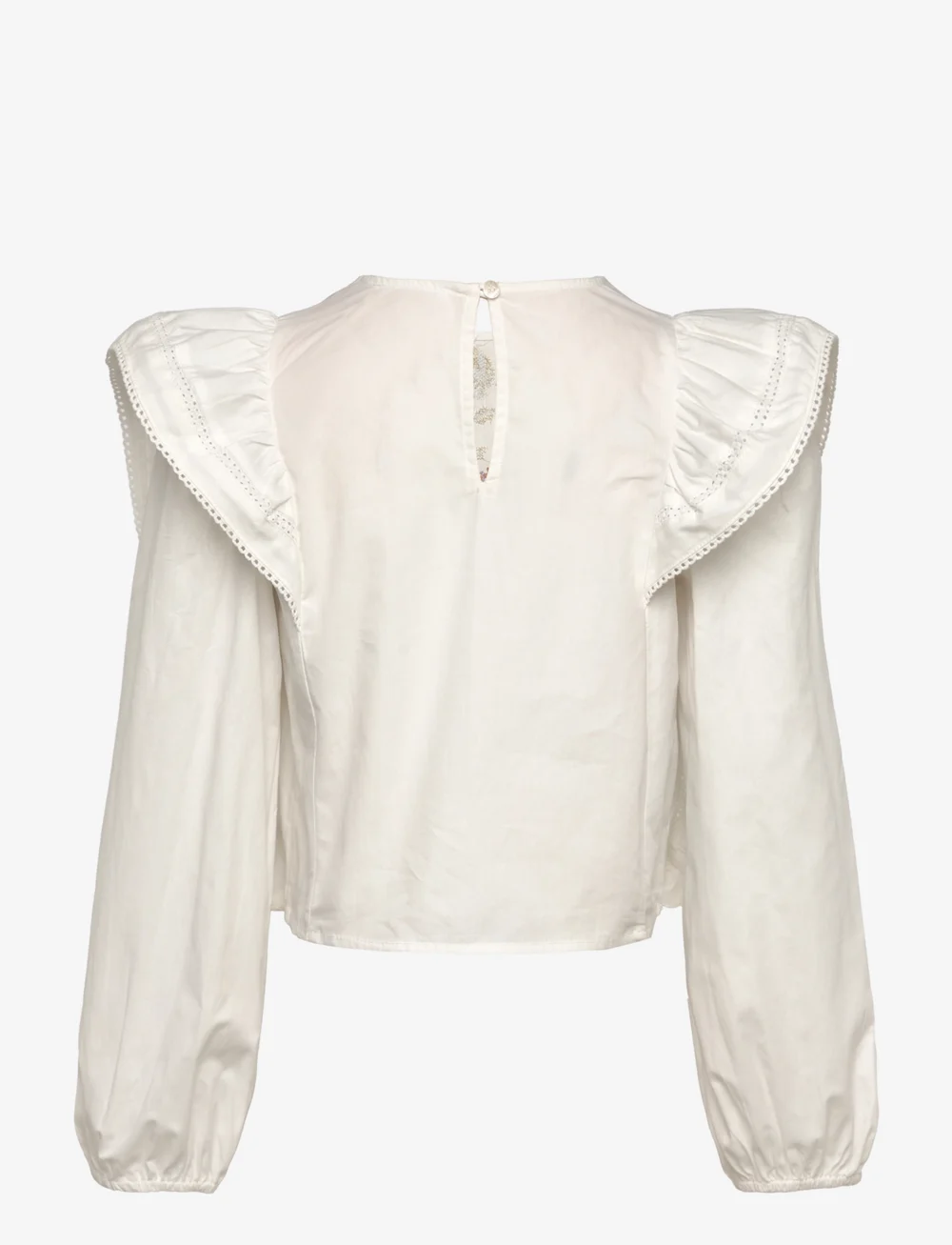 Mango - Floral embroidered blouse - bluser & tunikaer - white - 1