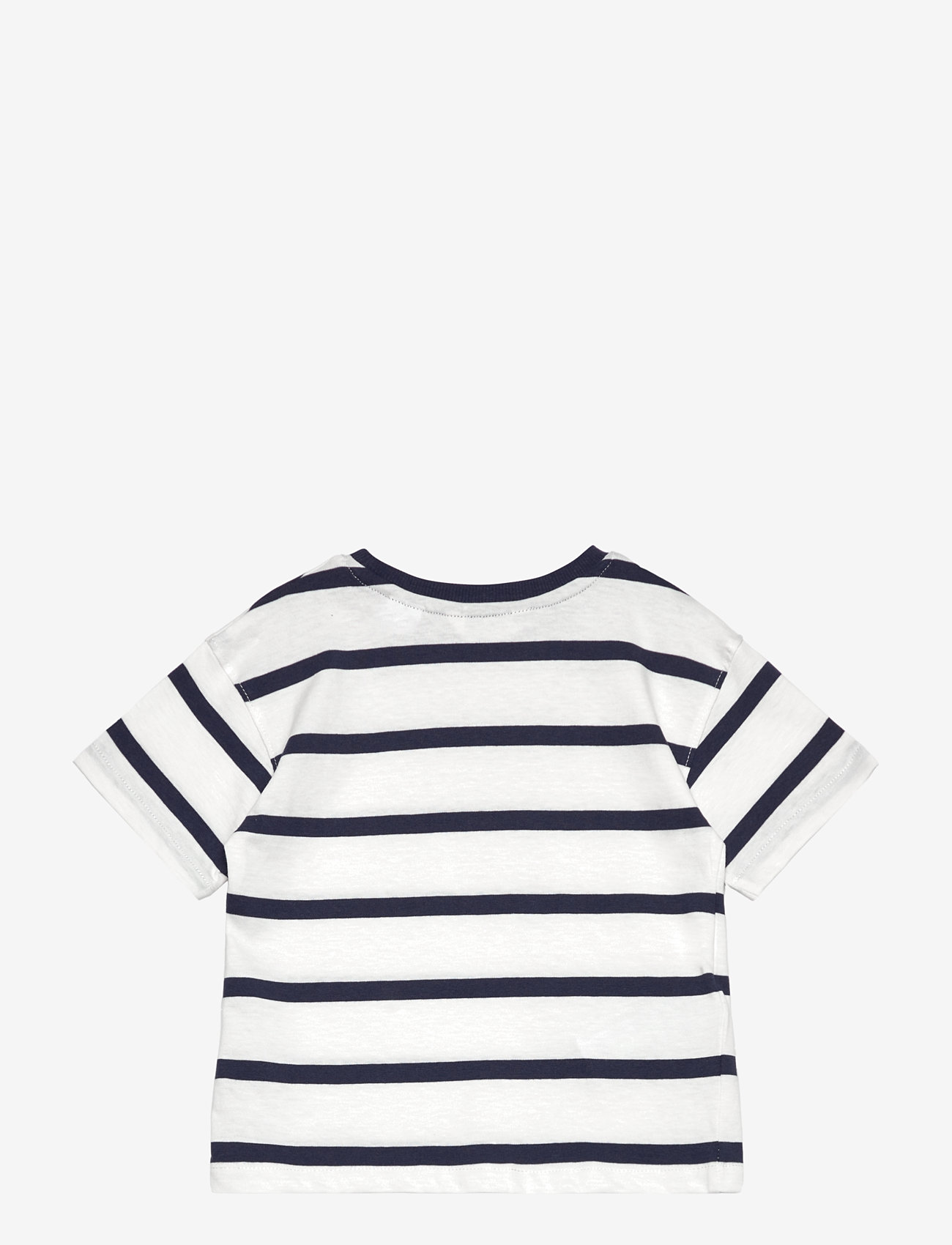 Mango - Striped cotton T-shirt - natural white - 1