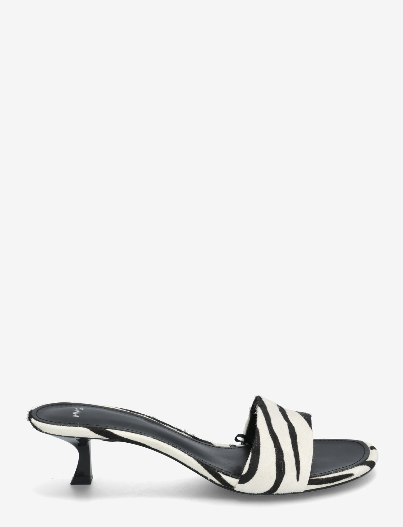 Mango - Zebra-print fur sandals - lahtised kontsakingad - white - 1