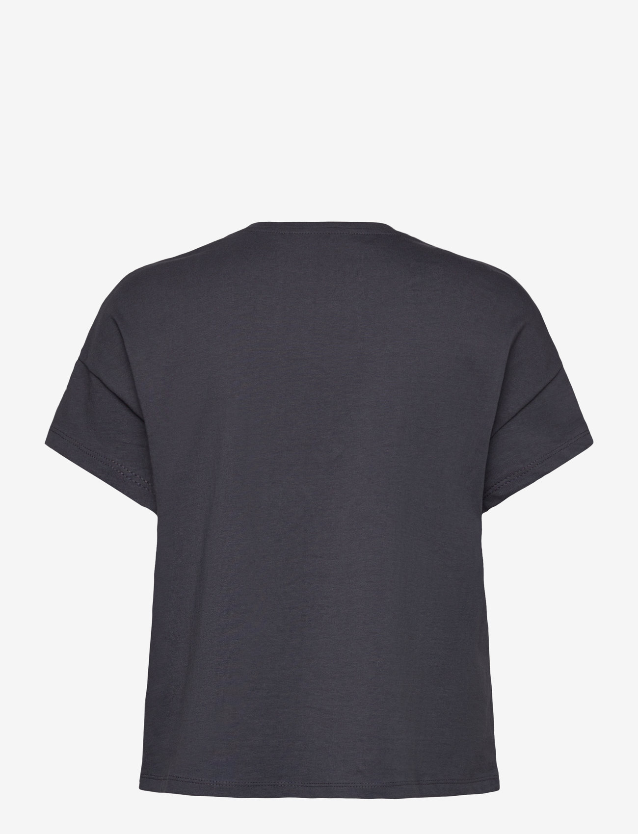 Mango - Cotton t-shirt with printed message - t-shirts - charcoal - 1