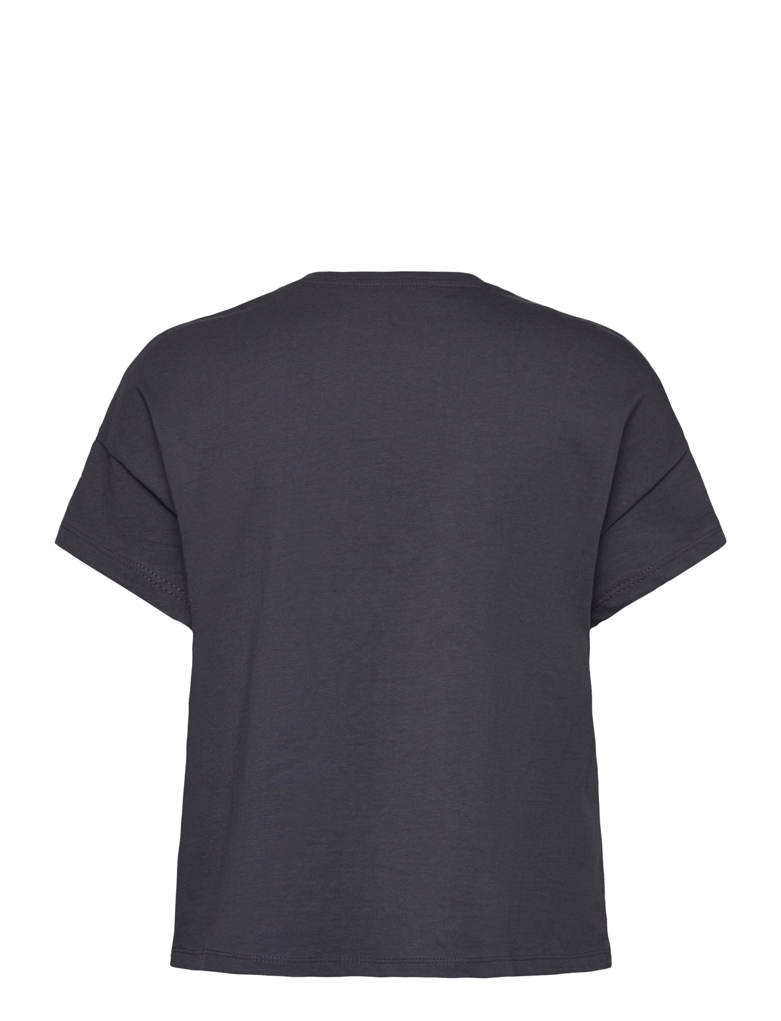 Mango - Cotton t-shirt with printed message - laveste priser - charcoal - 1