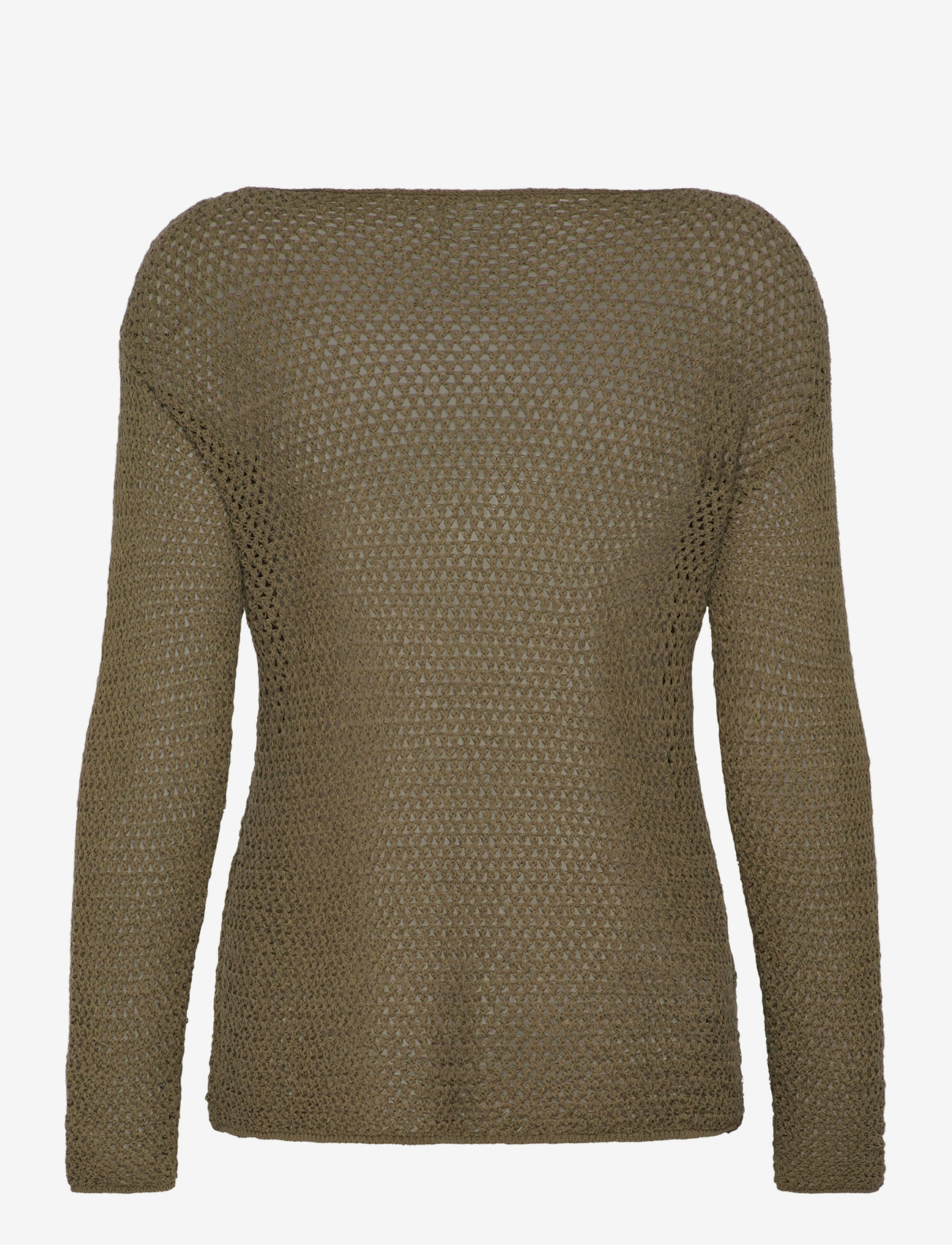 Mango - Openwork knitted boat-neck sweater - efterårstøj - beige - khaki - 1