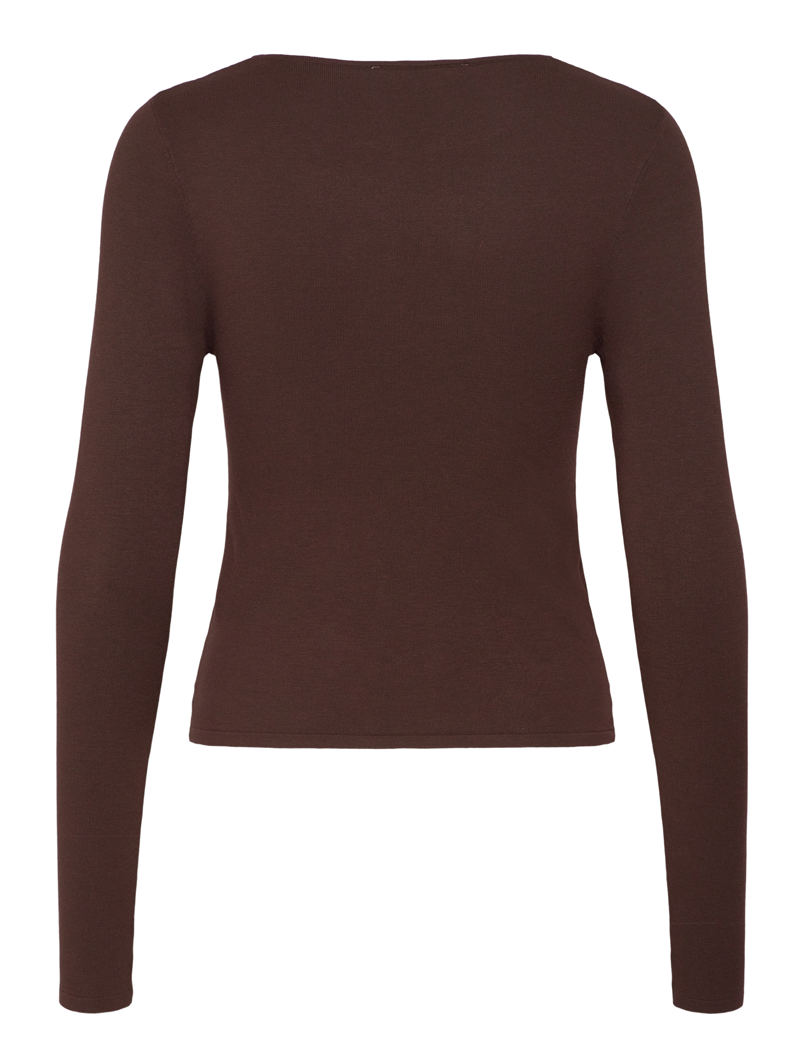 Mango - Fine-knit fitted sweater - jumpers - dark brown - 2