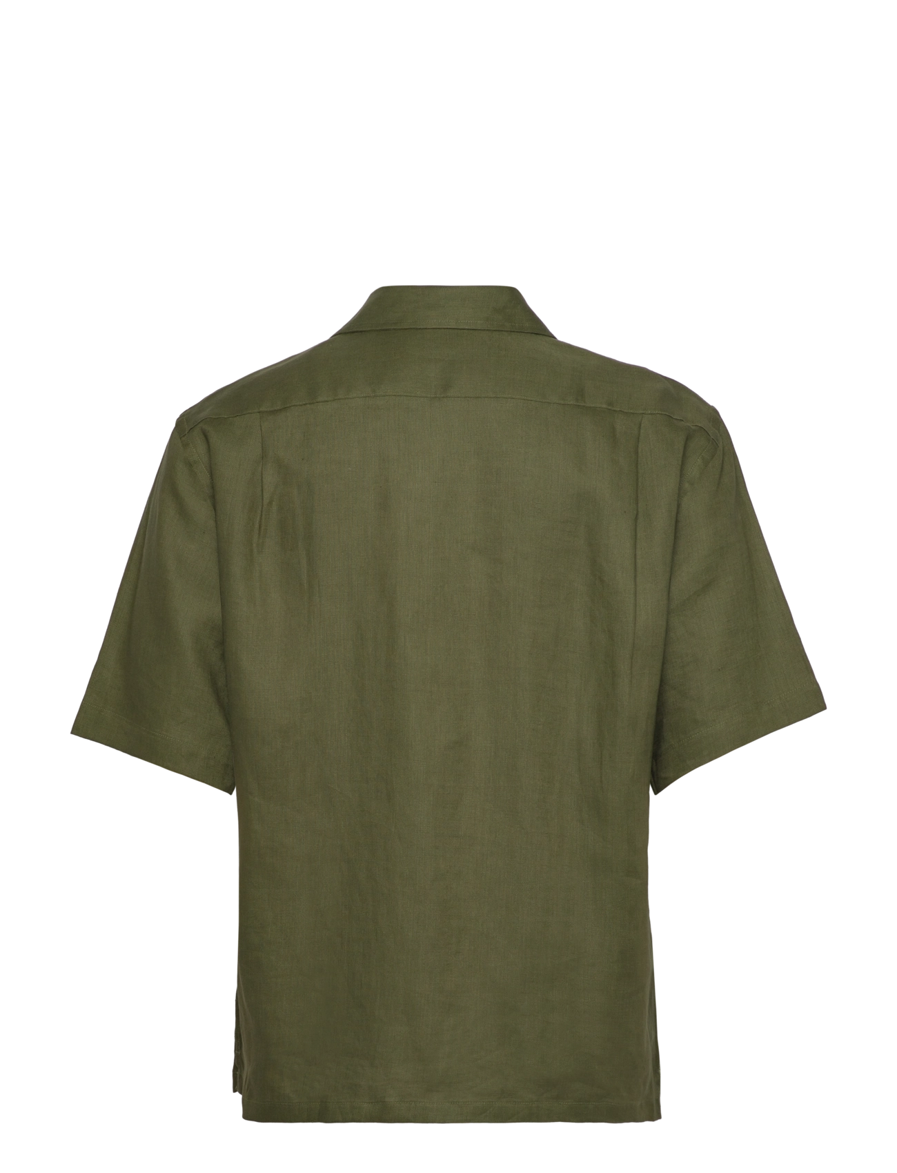 Mango - 100% linen bowling-collar shirt - leinenhemden - green - 1