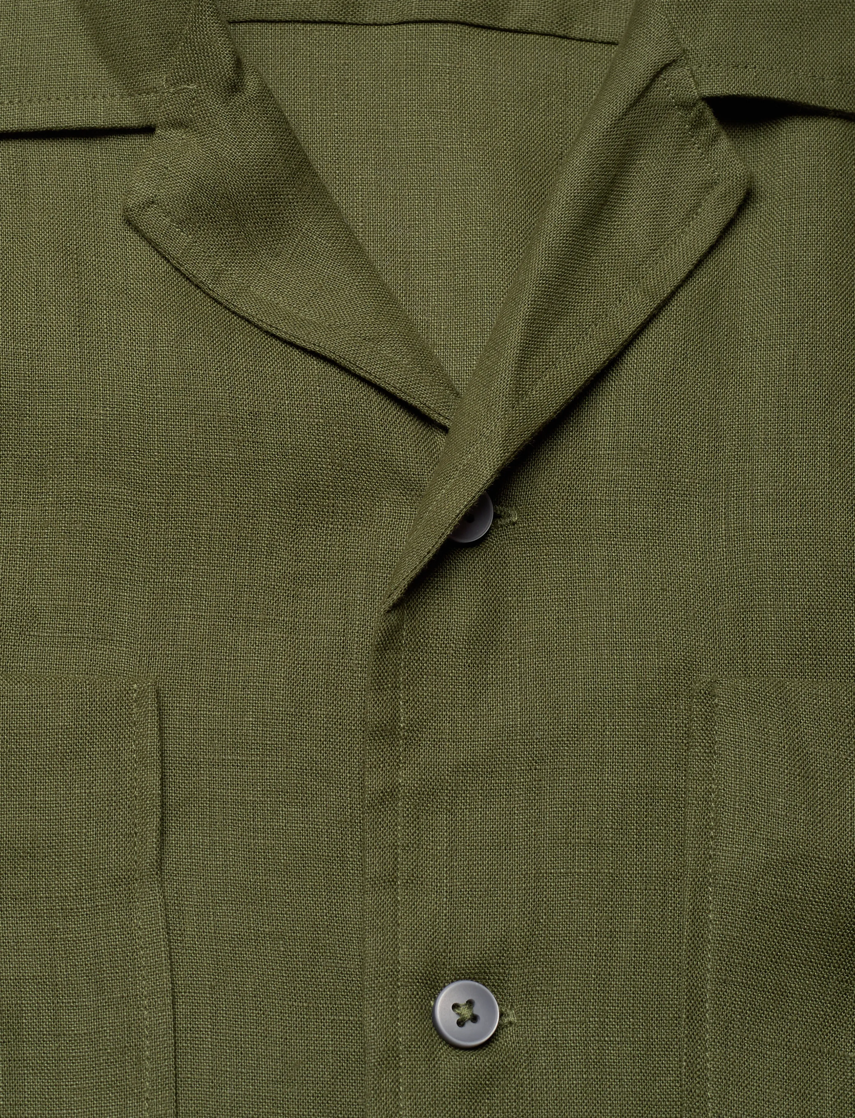 Mango - 100% linen bowling-collar shirt - leinenhemden - green - 2