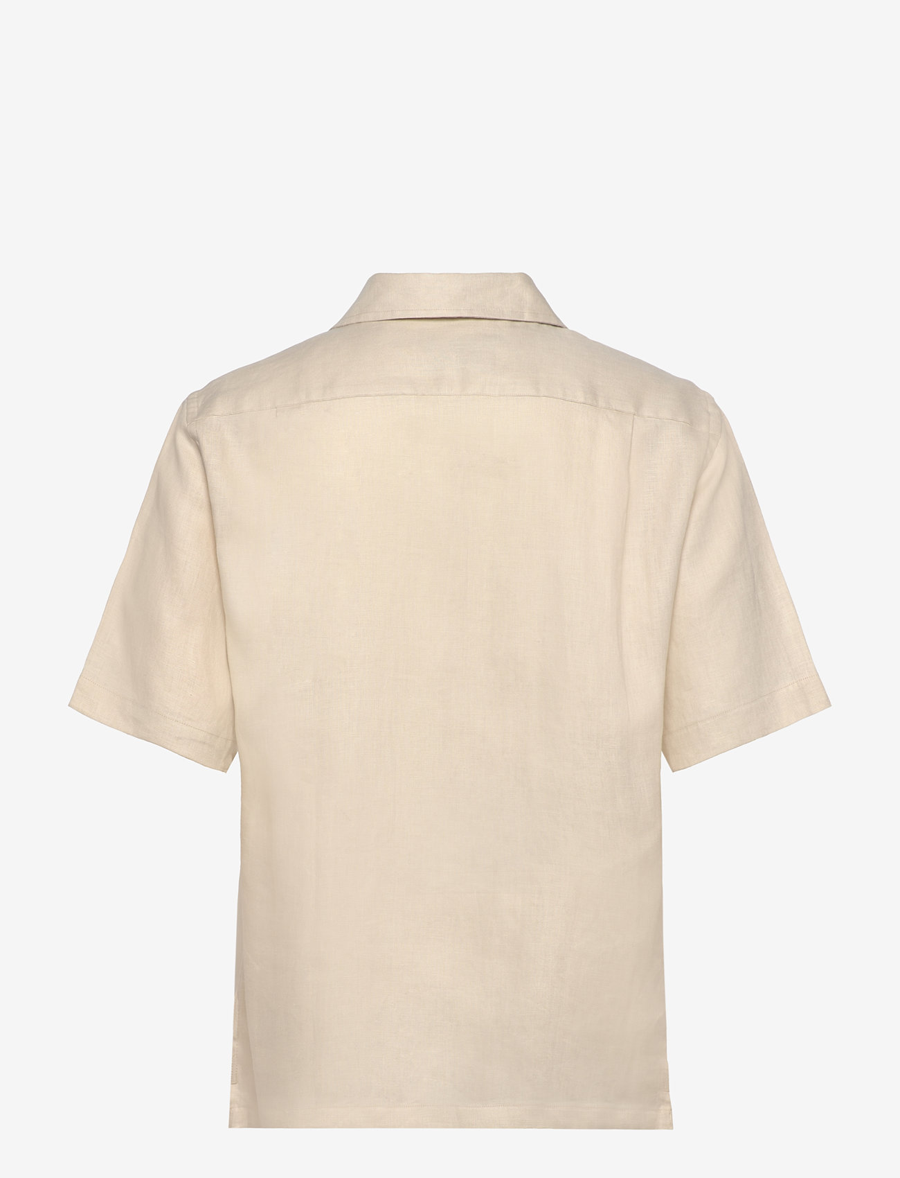 Mango - 100% linen bowling-collar shirt - hørskjorter - light beige - 1