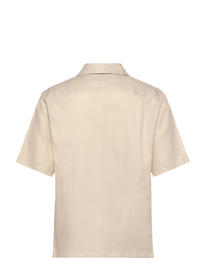 Mango - 100% linen bowling-collar shirt - leinenhemden - light beige - 1