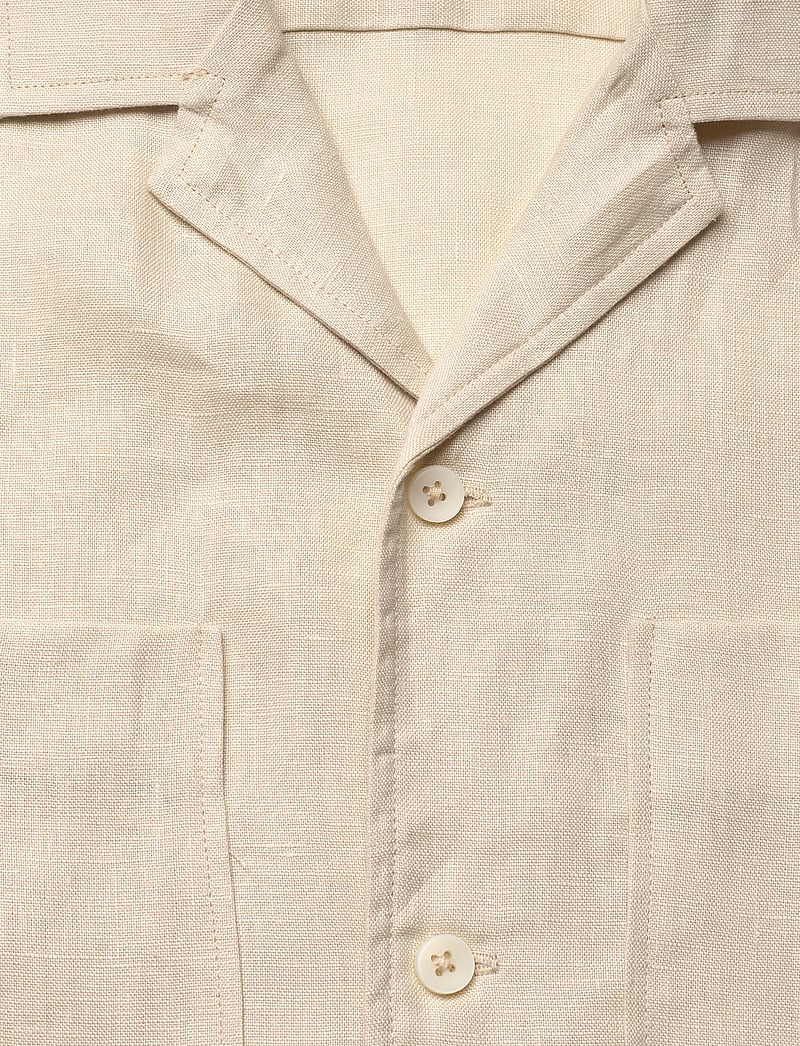 Mango - 100% linen bowling-collar shirt - leinenhemden - light beige - 2