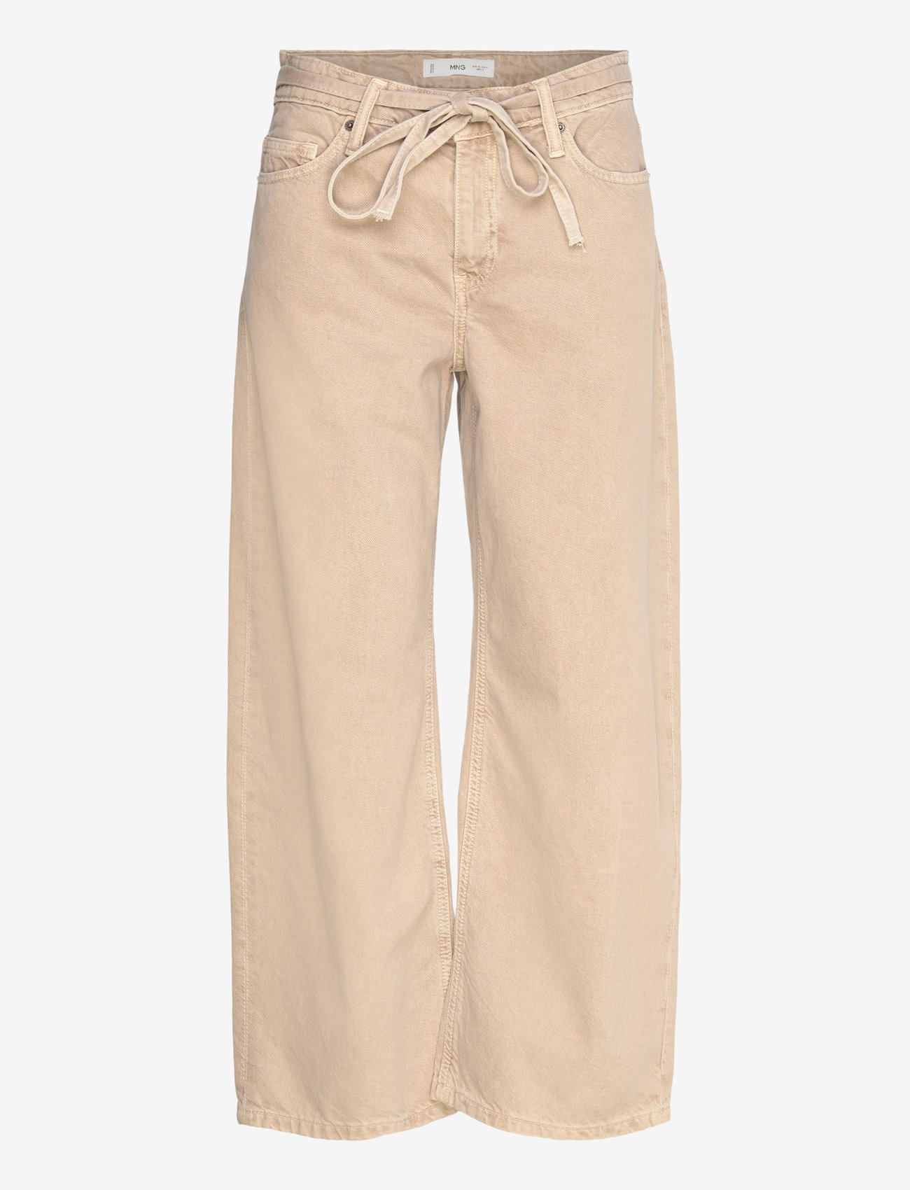 Mango - Balloon jeans with belt - mom-jeans - lt pastel brown - 1