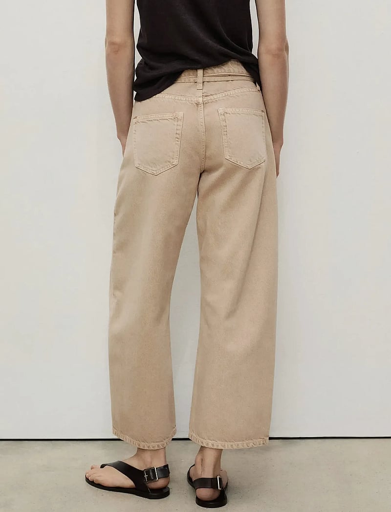 Mango - Balloon jeans with belt - mom-jeans - lt pastel brown - 3