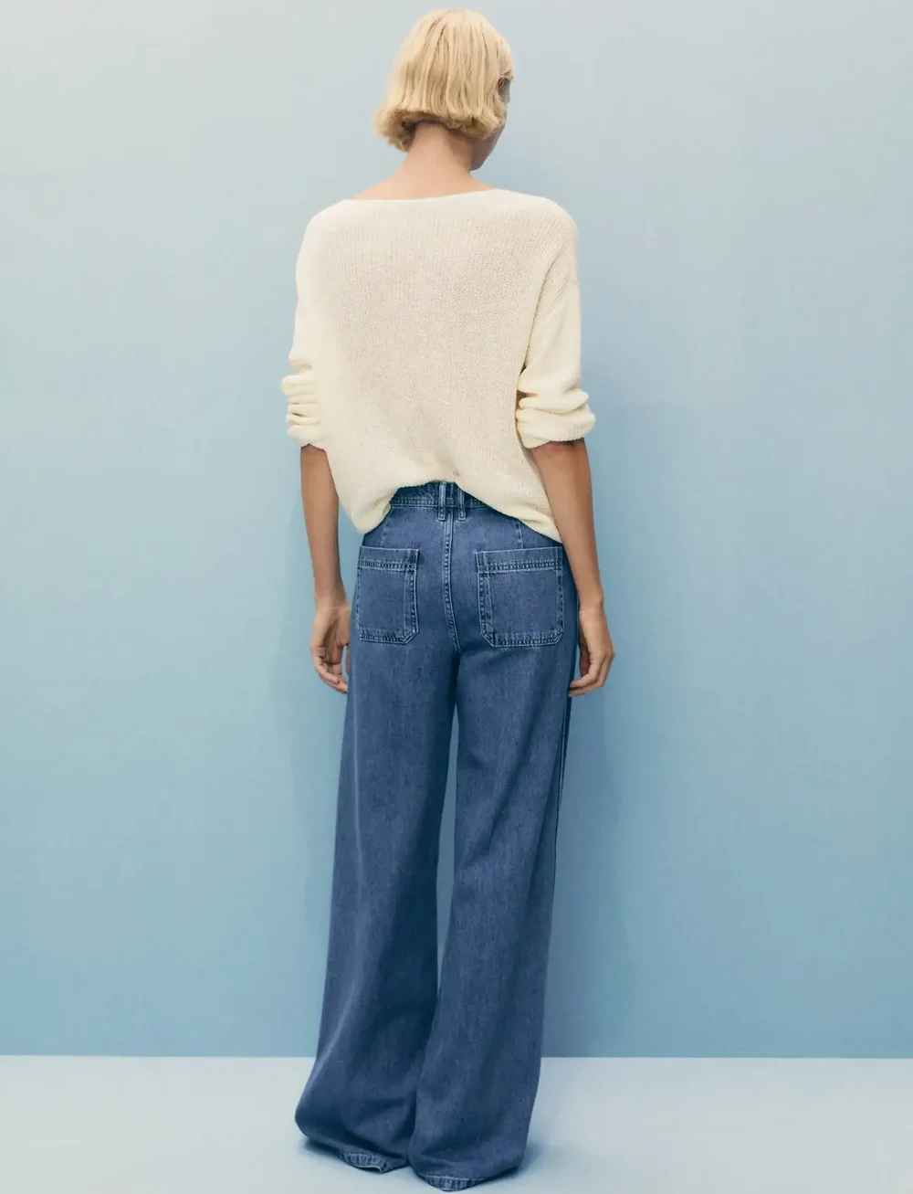 Mango - Wide leg jeans with pockets - hosen mit weitem bein - open blue - 3