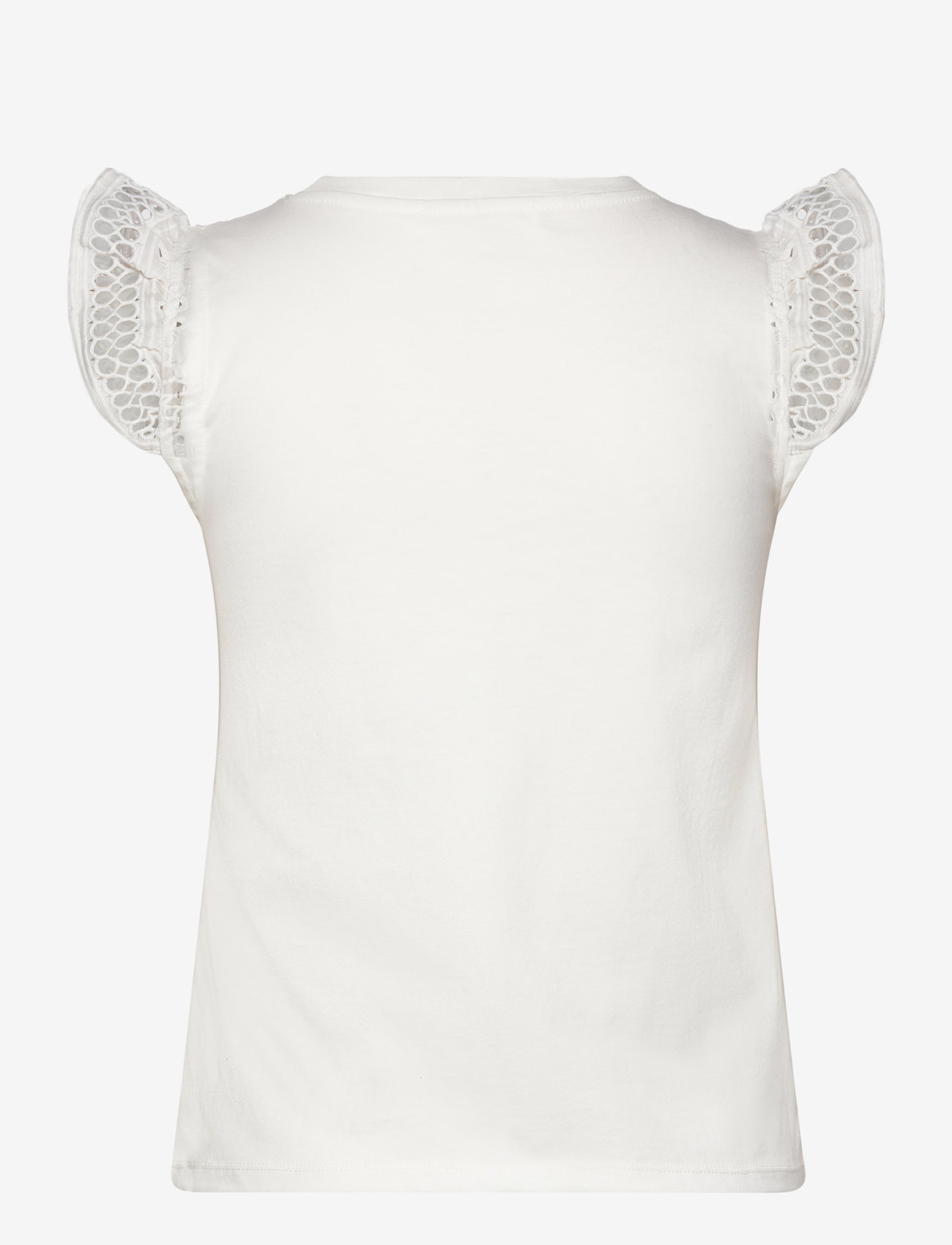 Mango - Openwork neckline cotton top - efterårstøj - white - 1