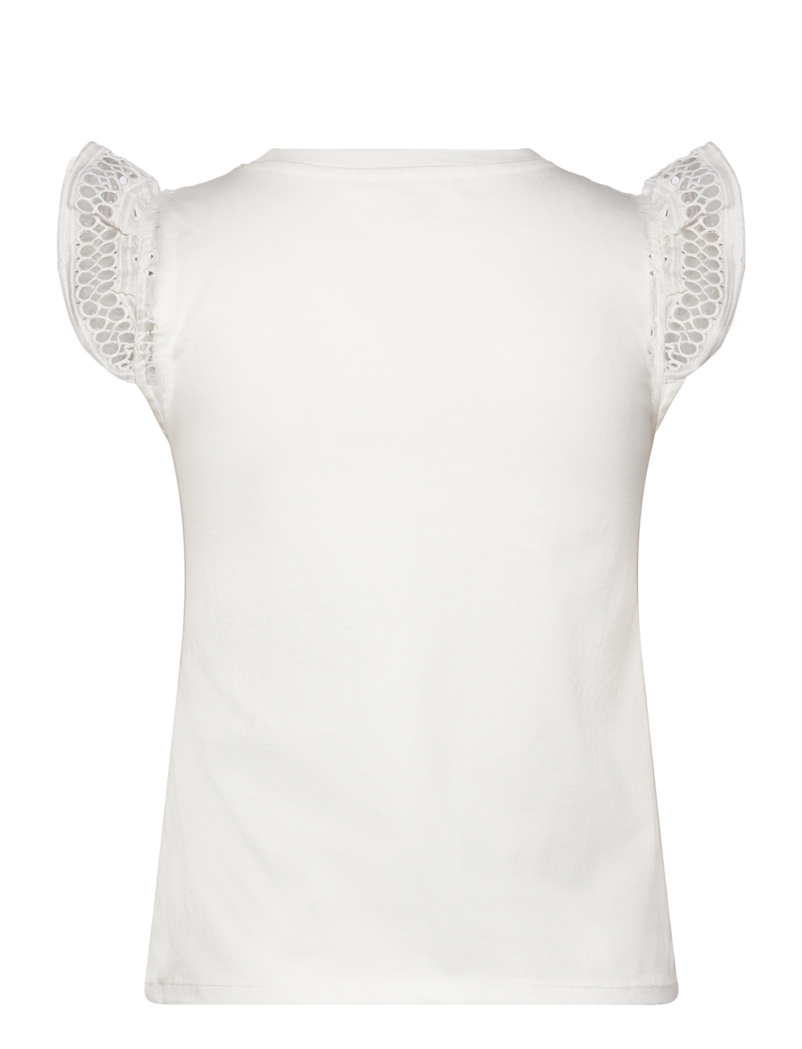 Mango - Openwork neckline cotton top - madalaimad hinnad - white - 2