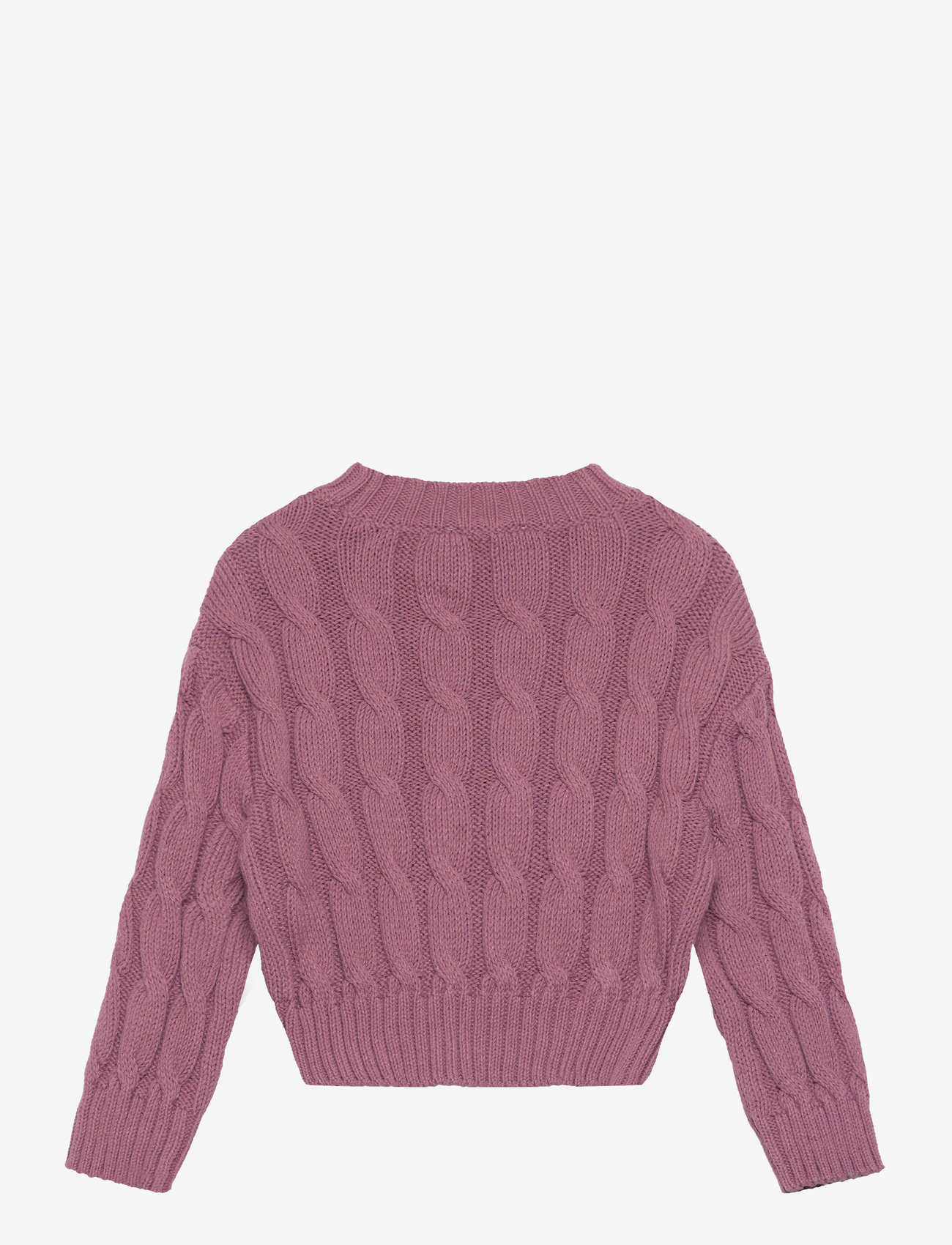 Mango - Braided knitted sweater - pullover - dark red - 1