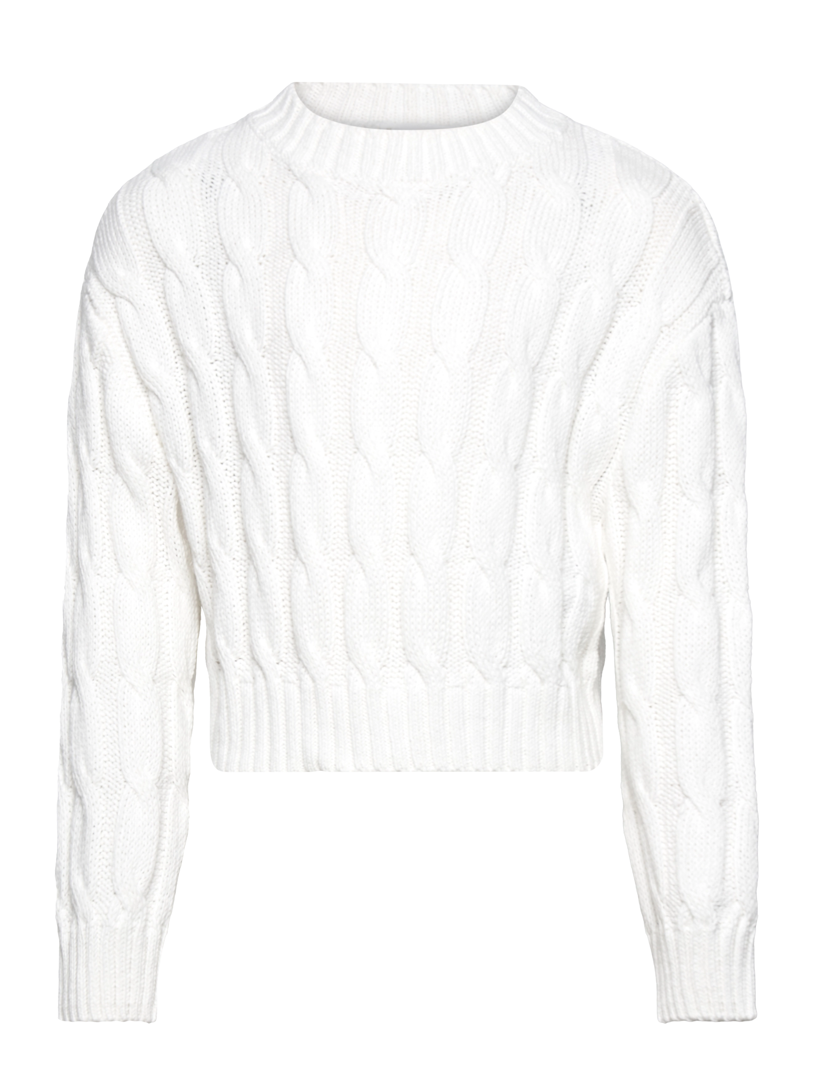 Mango Braided knitted sweater - Overdele - LIGHT BEIGE / white