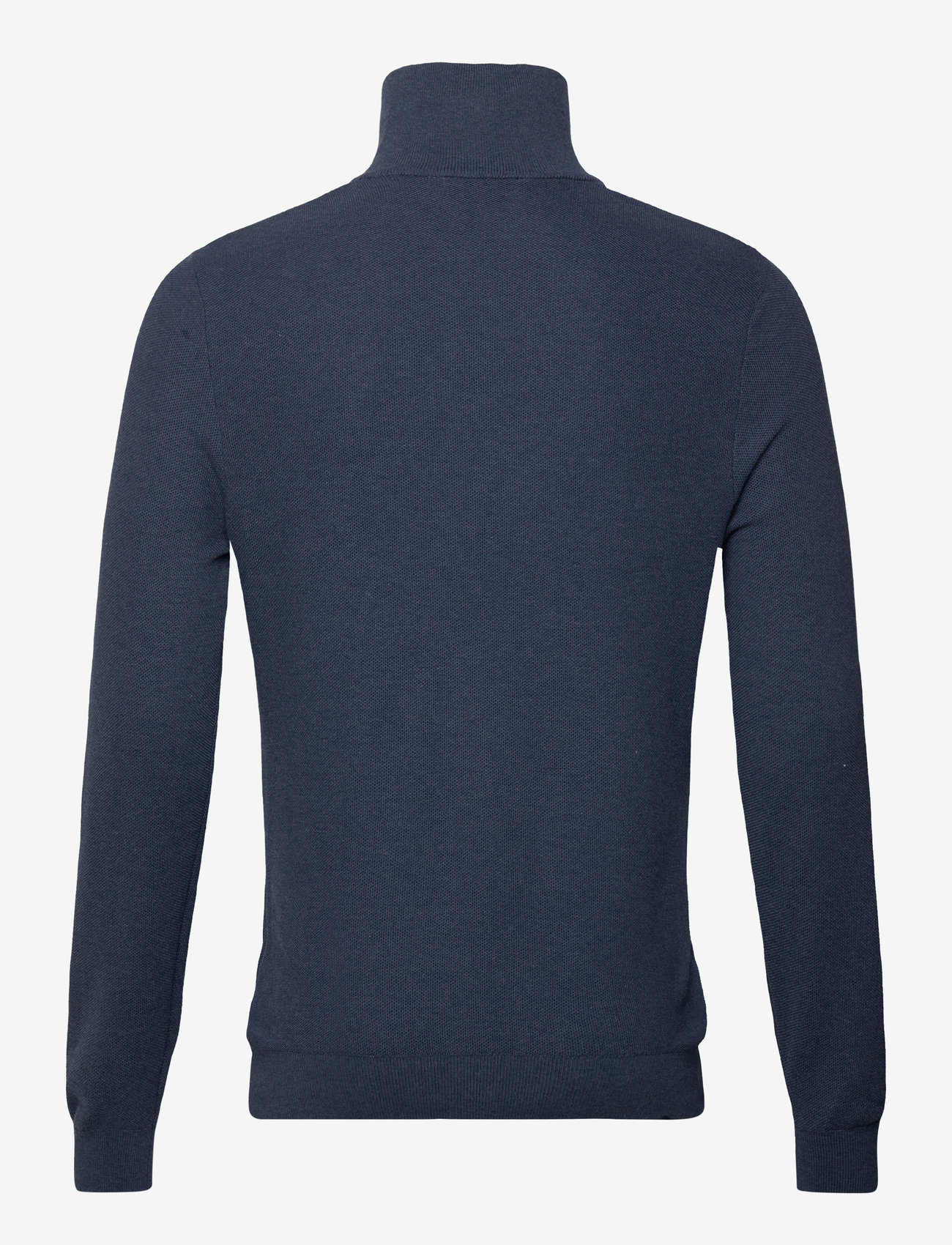 Mango - Microstructure sweater with zipper collar - halfzip strik - medium blue - 1