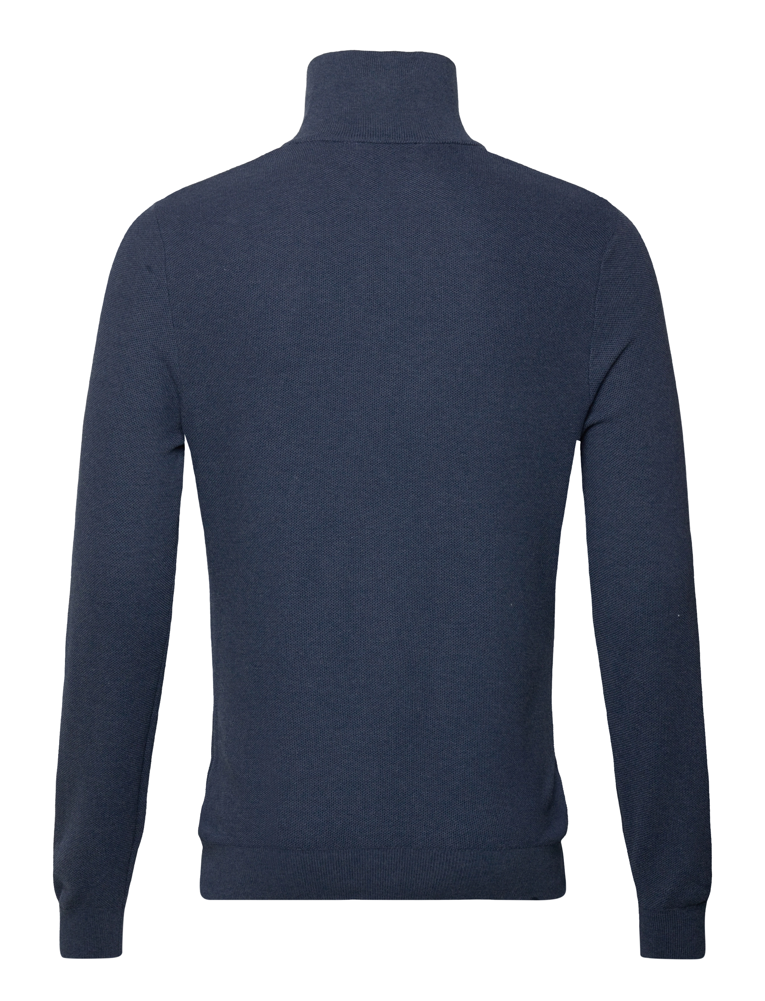 Mango - Microstructure sweater with zipper collar - stickat - medium blue - 1