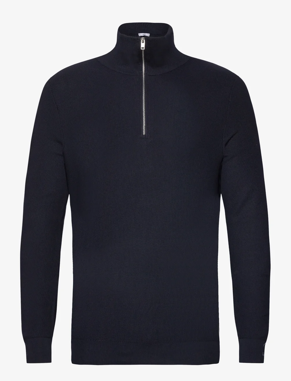 Mango - Microstructure sweater with zipper collar - pullover mit halbem reißverschluss - navy - 0