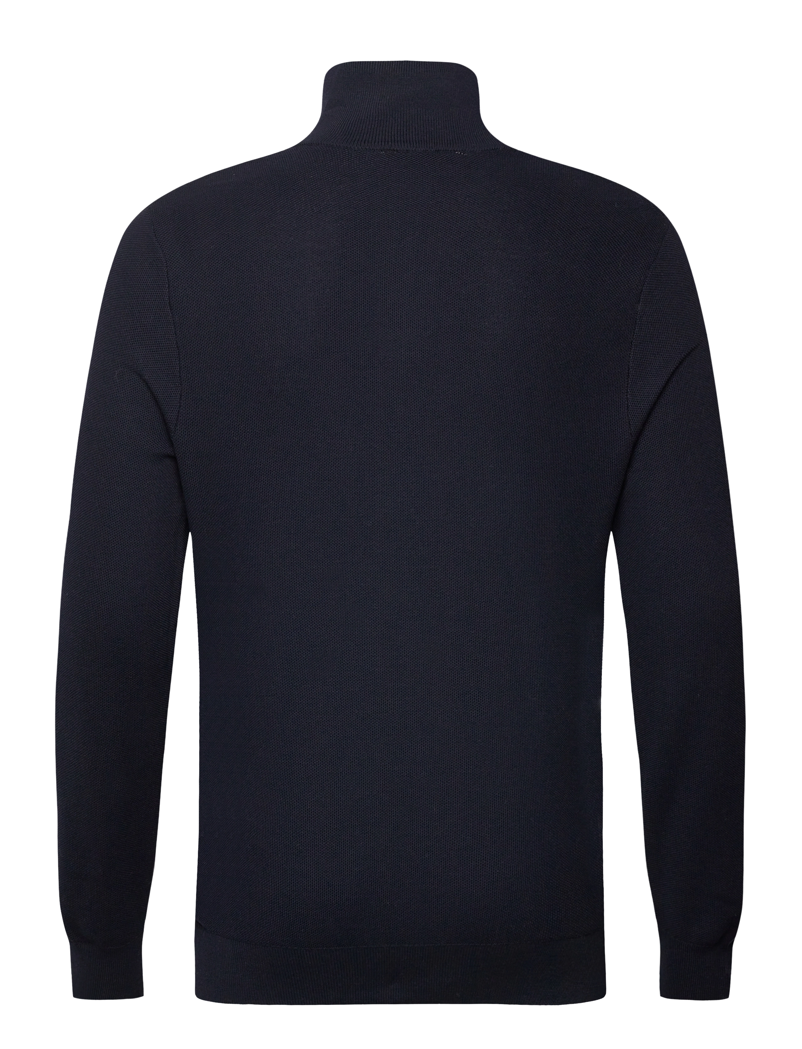 Mango - Microstructure sweater with zipper collar - herren - navy - 1