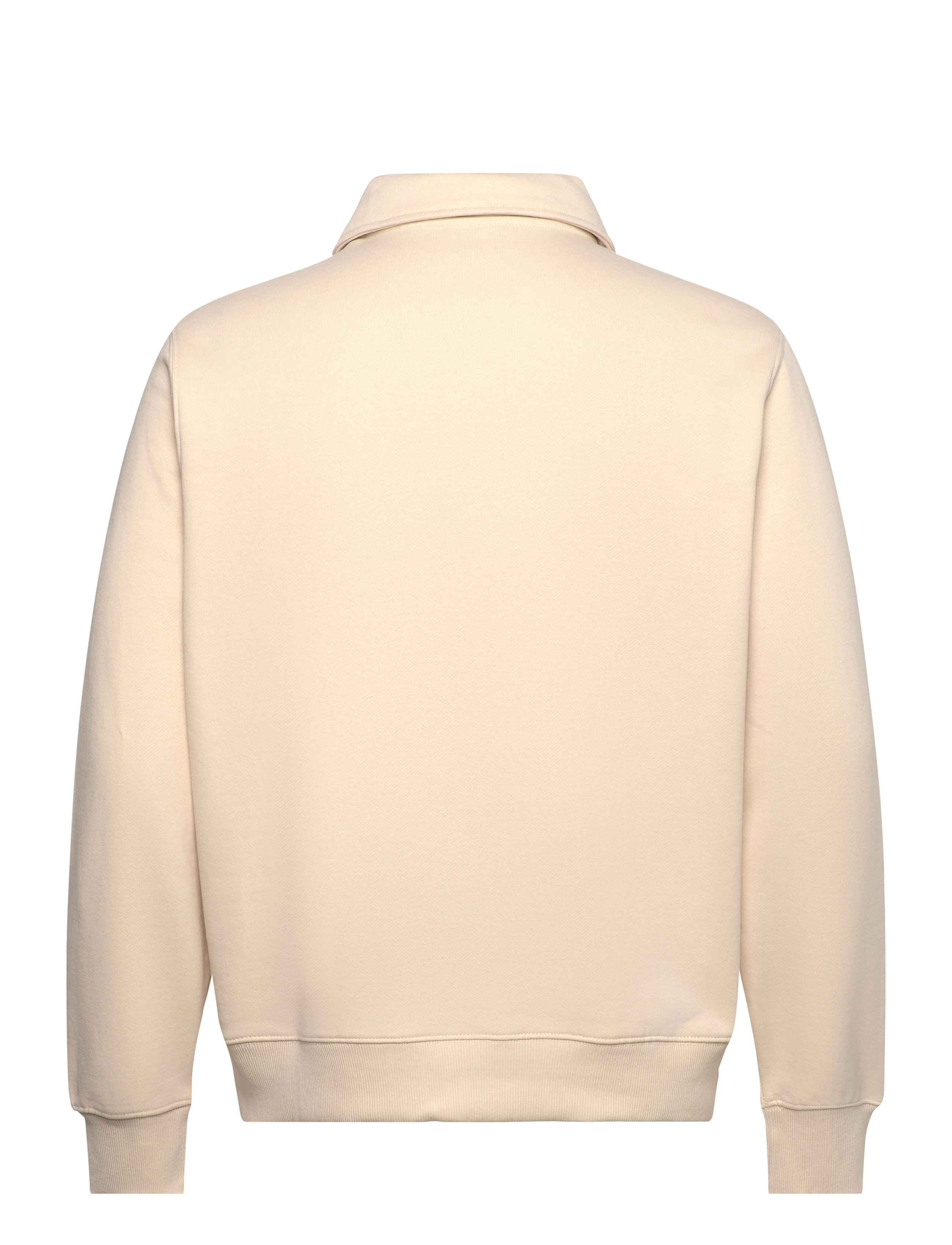 Mango - Brushed regular-fit polo sweatshirt - långärmade pikéer - light beige - 1