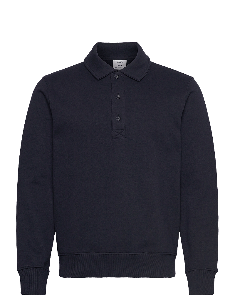 Mango - Brushed regular-fit polo sweatshirt - langärmelig - navy - 0