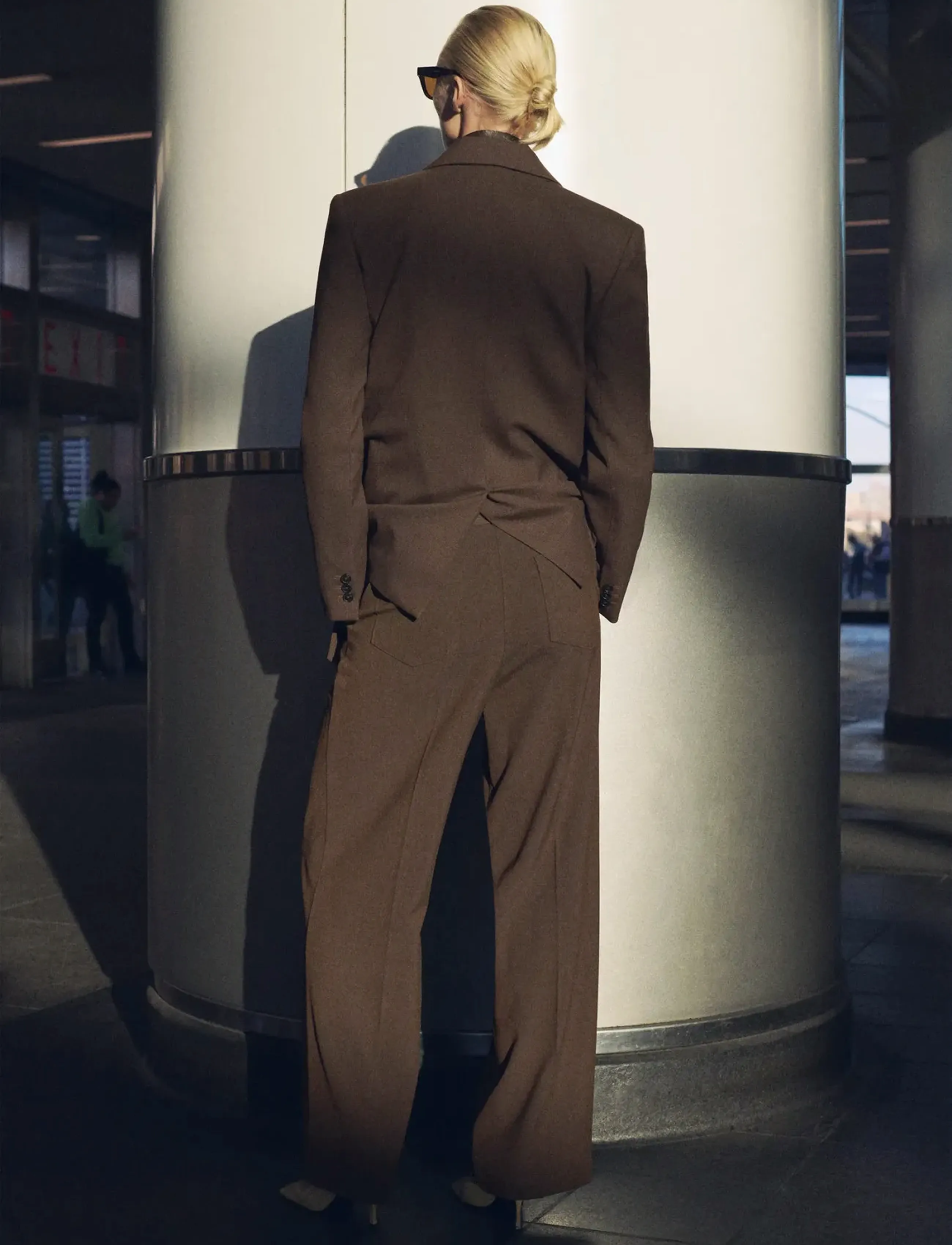 Mango - Belt suit trousers - brown - 3
