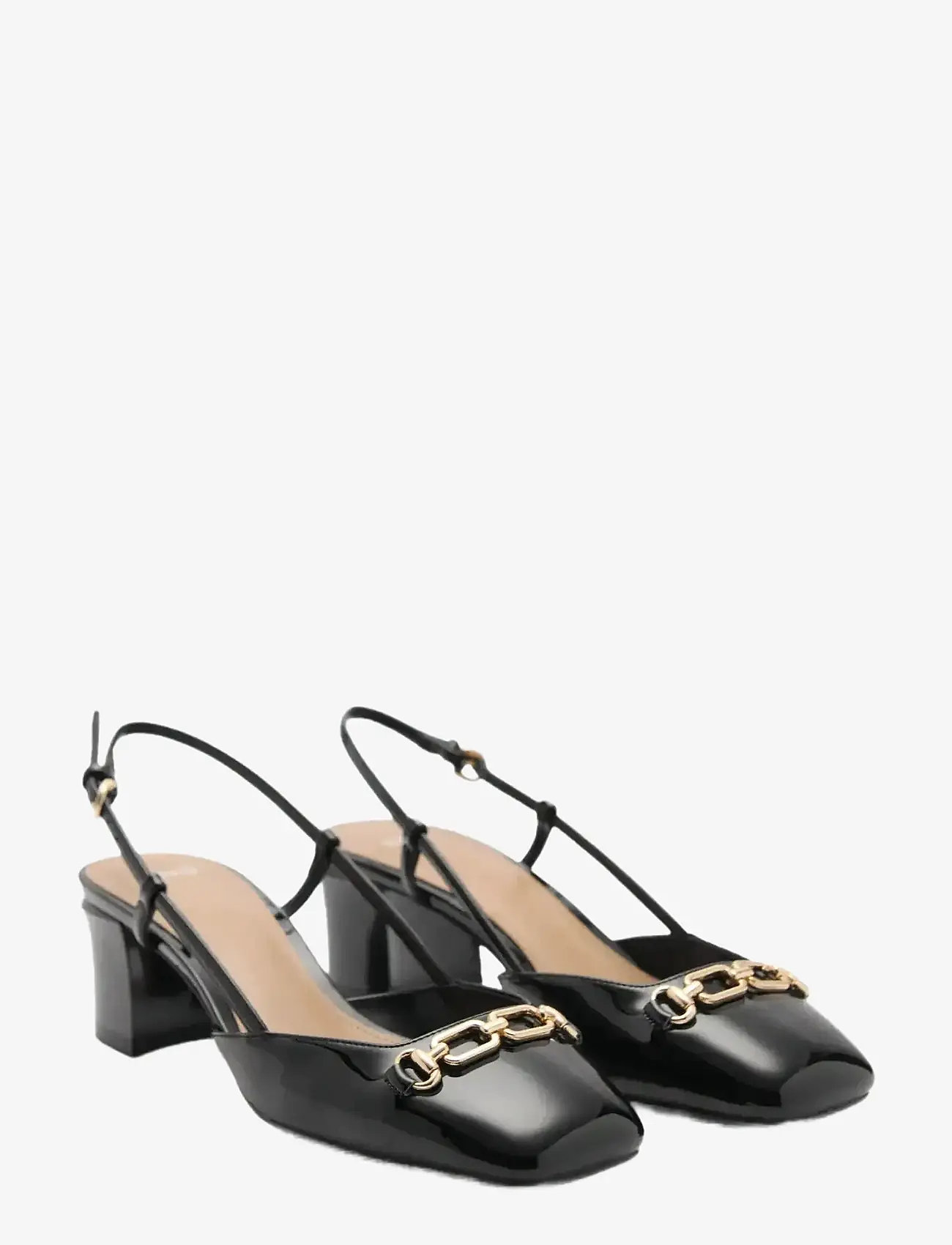 Mango - Heeled shoes with link detail - damen - black - 5