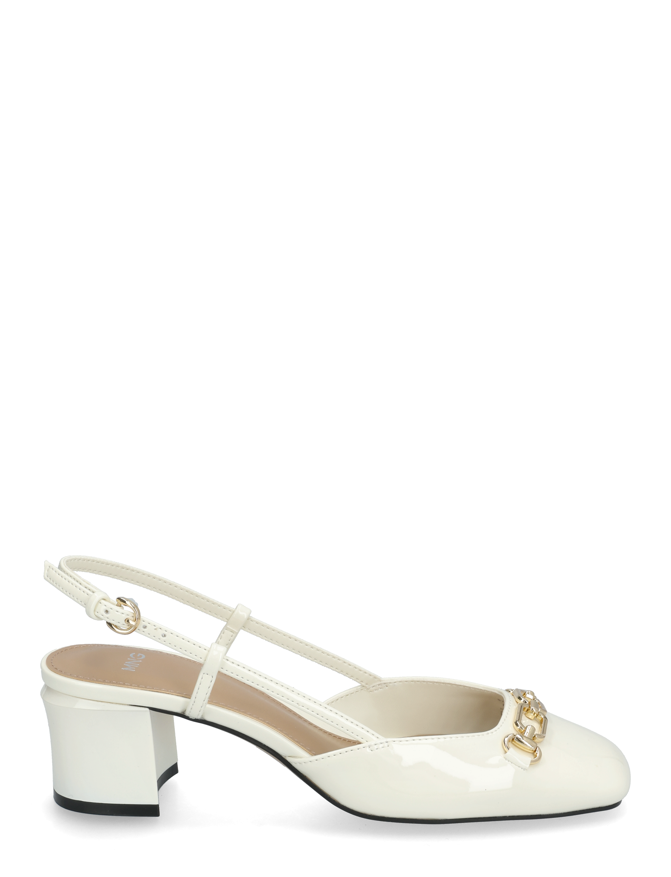 Mango - Heeled shoes with link detail - women - white - 1