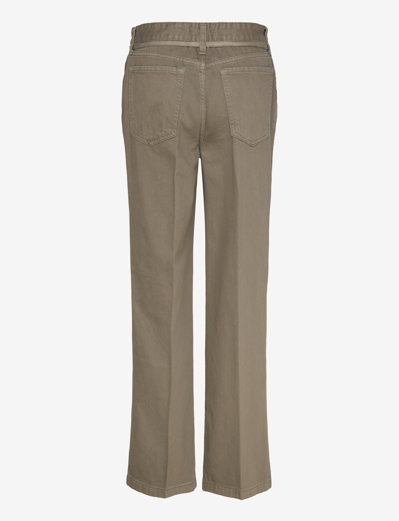 Mango - Wide leg jeans with belt detail - laia säärega teksad - beige - khaki - 1