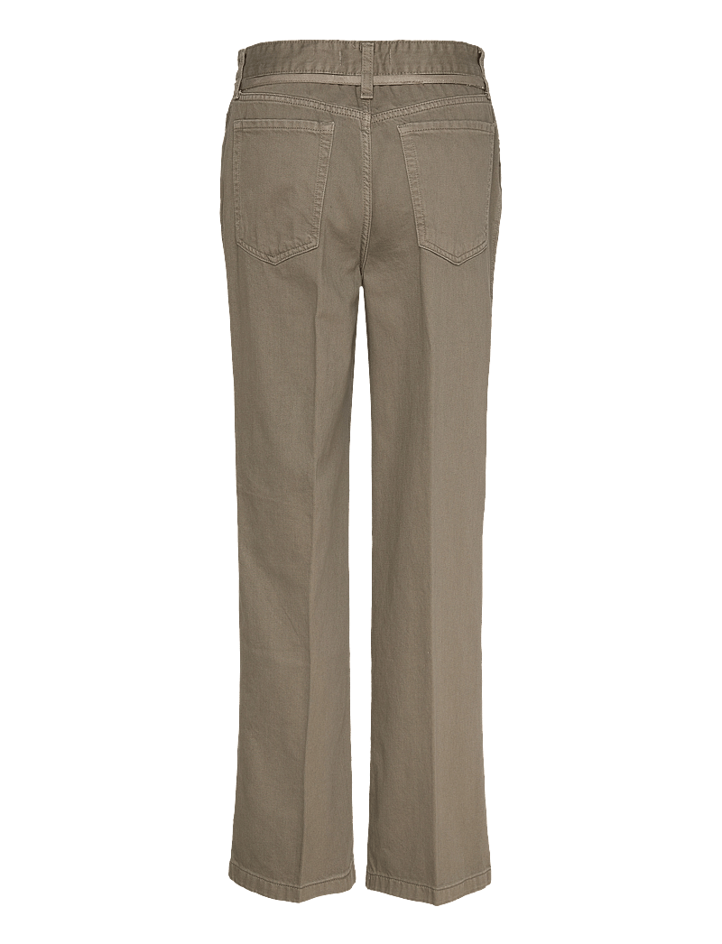 Mango - Wide leg jeans with belt detail - vida jeans - beige - khaki - 2