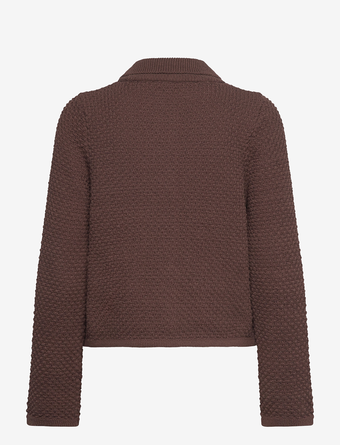 Mango - Polo-neck knitted jacket - brown - 1