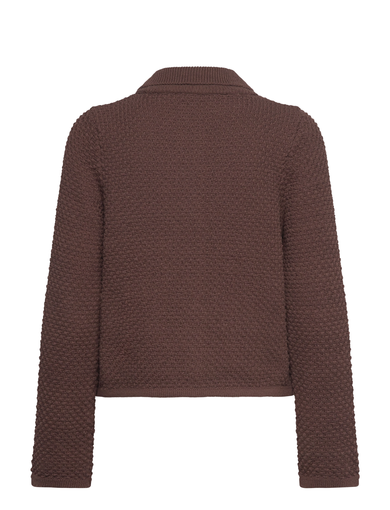Mango - Polo-neck knitted jacket - frühlingsjacken - brown - 2