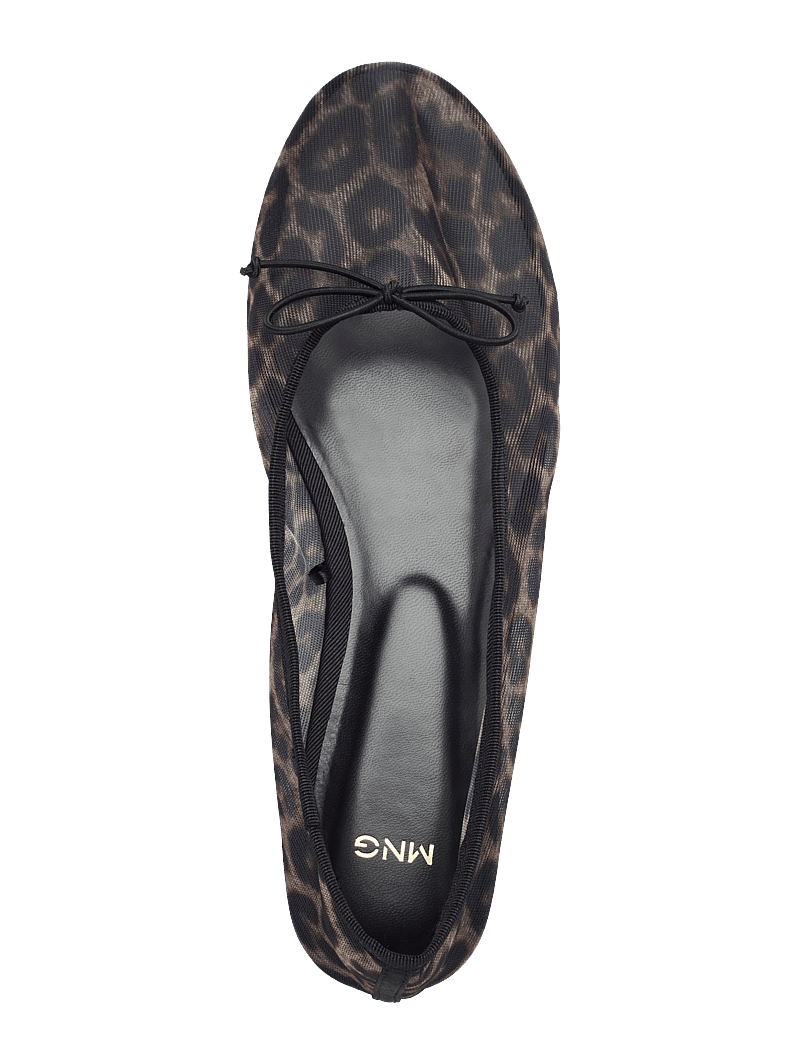 Mango Animal-print Mesh Ballerina Flats – ballerínur – verslaðu á