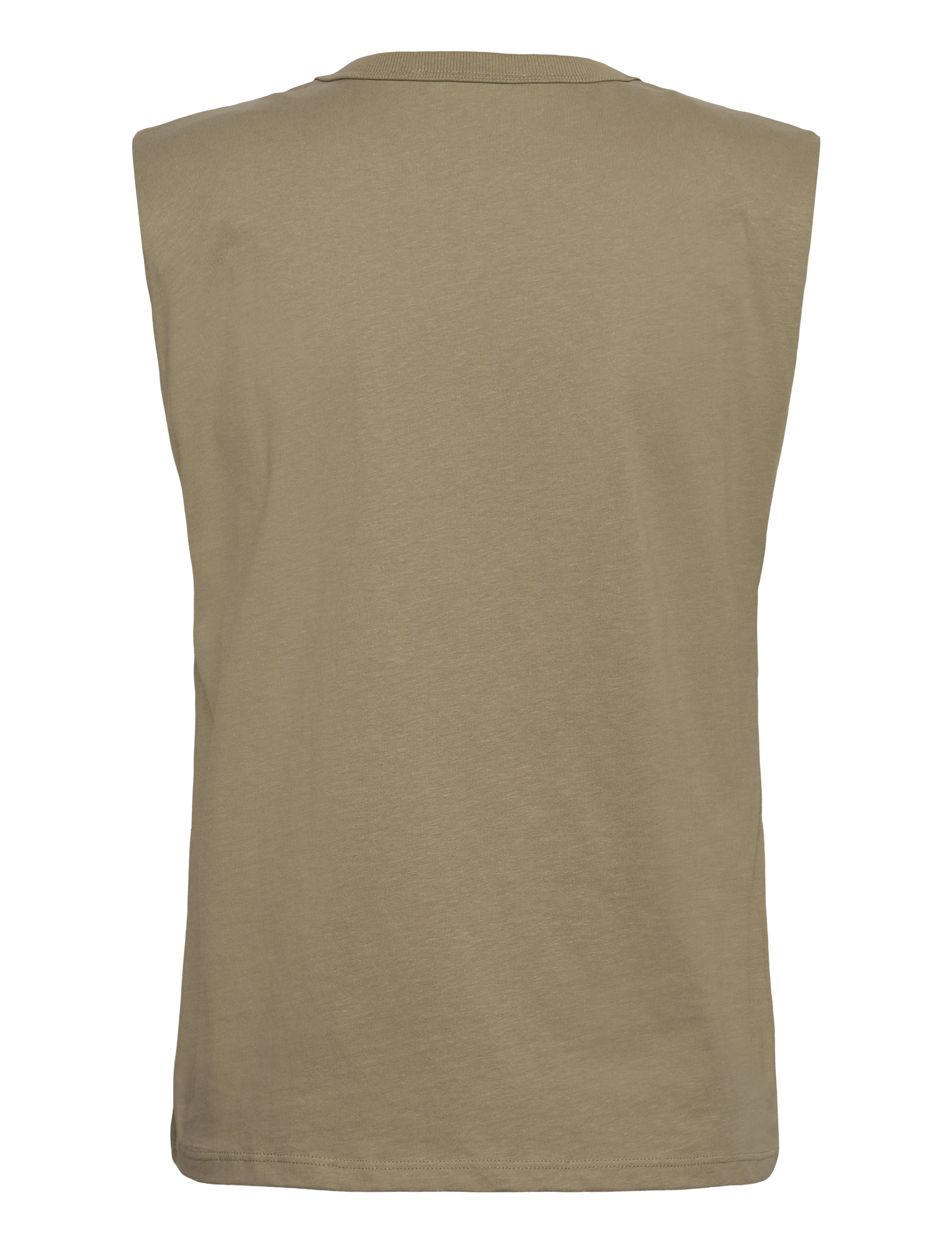 Mango - Short-sleeved cotton t-shirt - tanktops - beige - khaki - 2