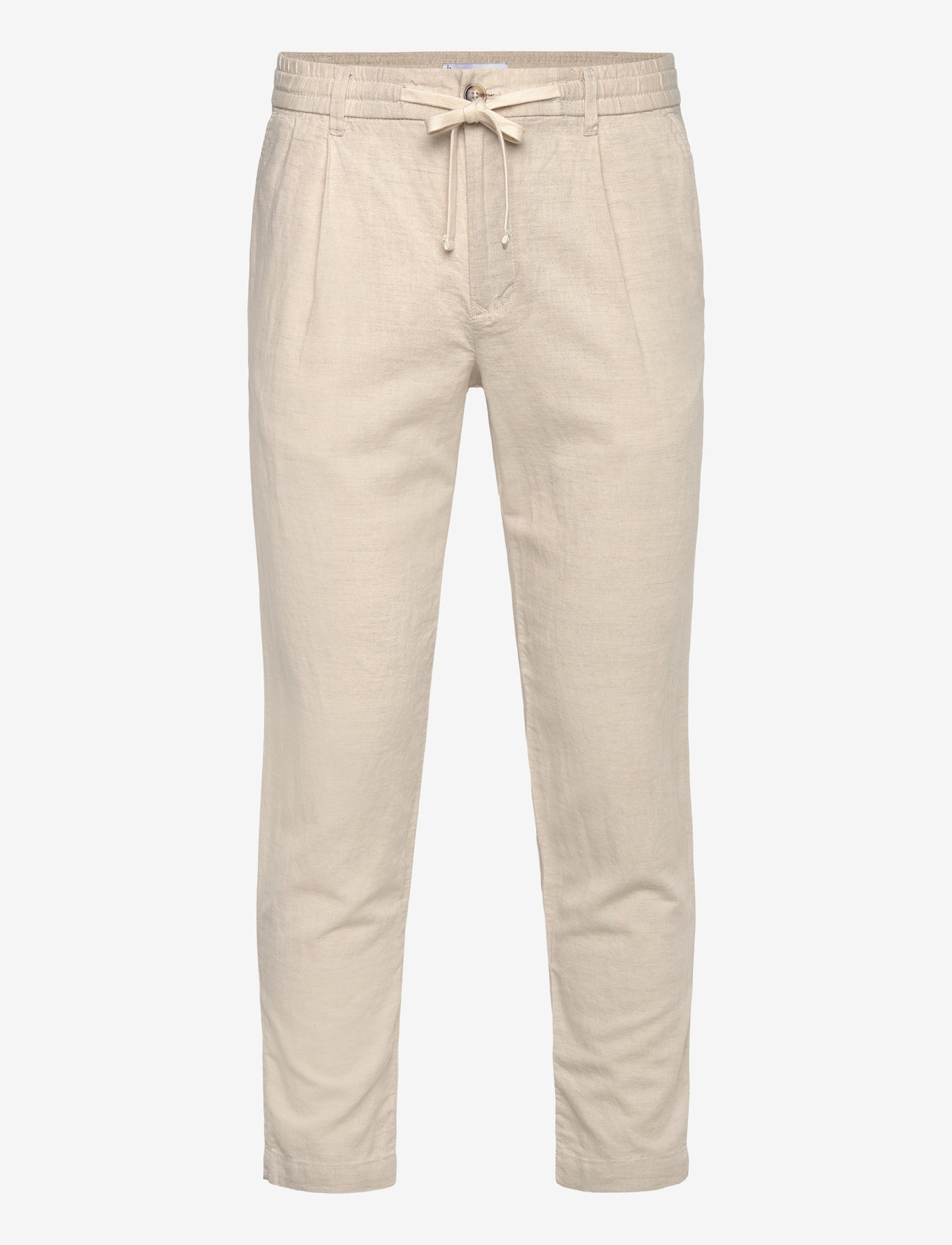 Mango - Slim-fit trousers with drawstring - efterårstøj - light beige - 0