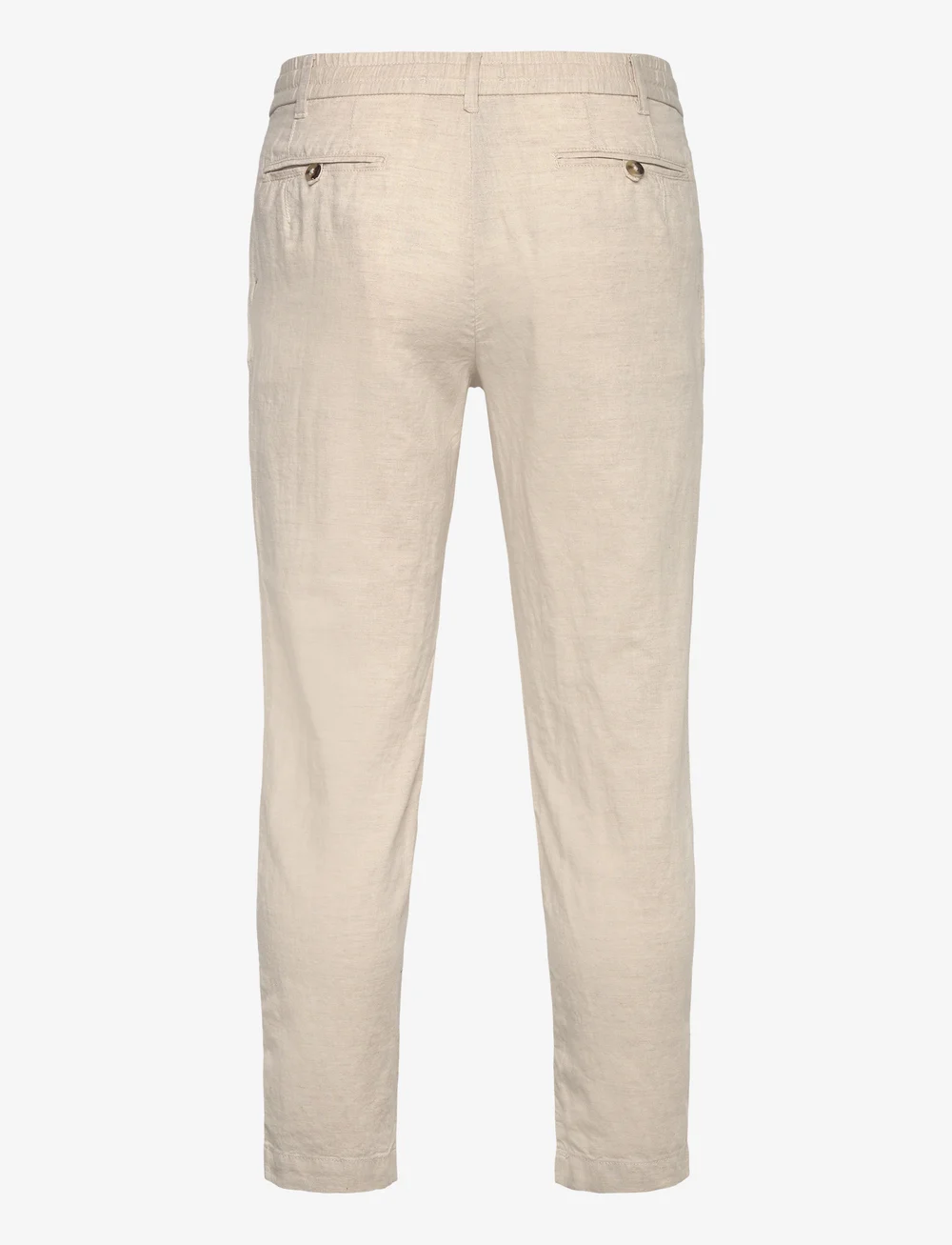Mango - Slim-fit trousers with drawstring - leinenhosen - light beige - 1