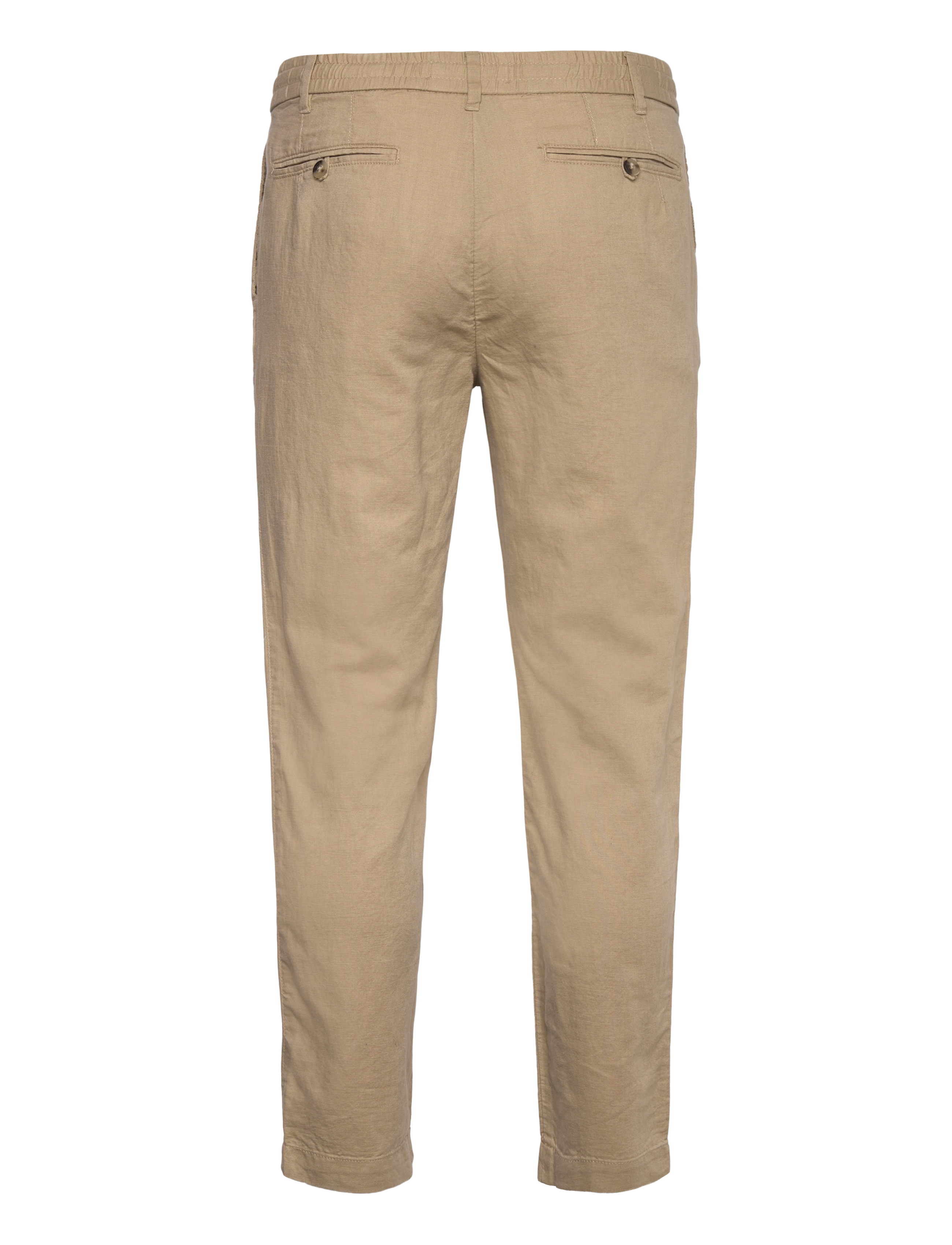Mango - Slim-fit trousers with drawstring - hørbukser - light beige - 1