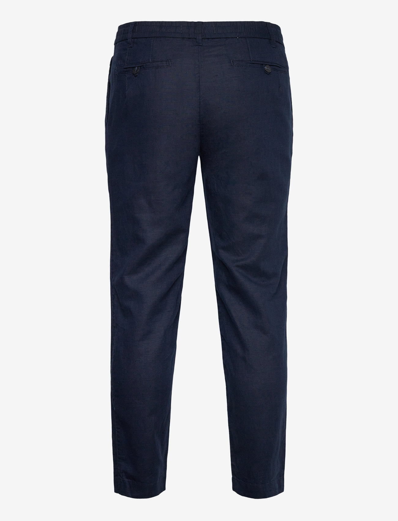 Mango - Slim-fit trousers with drawstring - linnebyxor - navy - 1