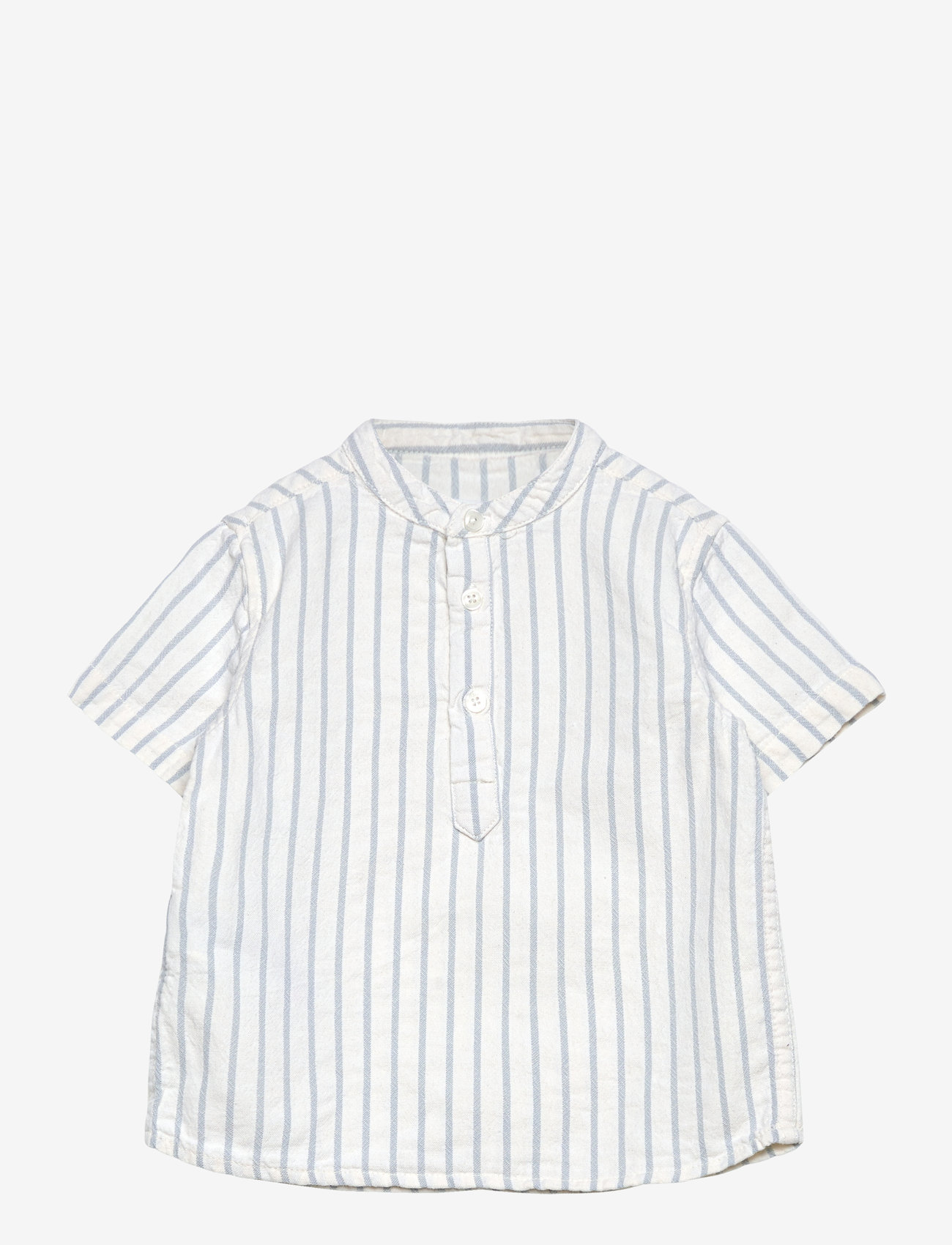 Mango - Striped Mao collar shirt - stytterma skyrtur - natural white - 0