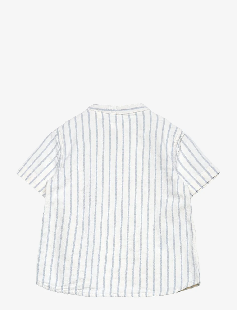 Mango - Striped Mao collar shirt - kortärmade skjortor - natural white - 1
