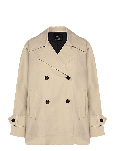 Short Double-Breasted Trench Coat - Trenchcoats