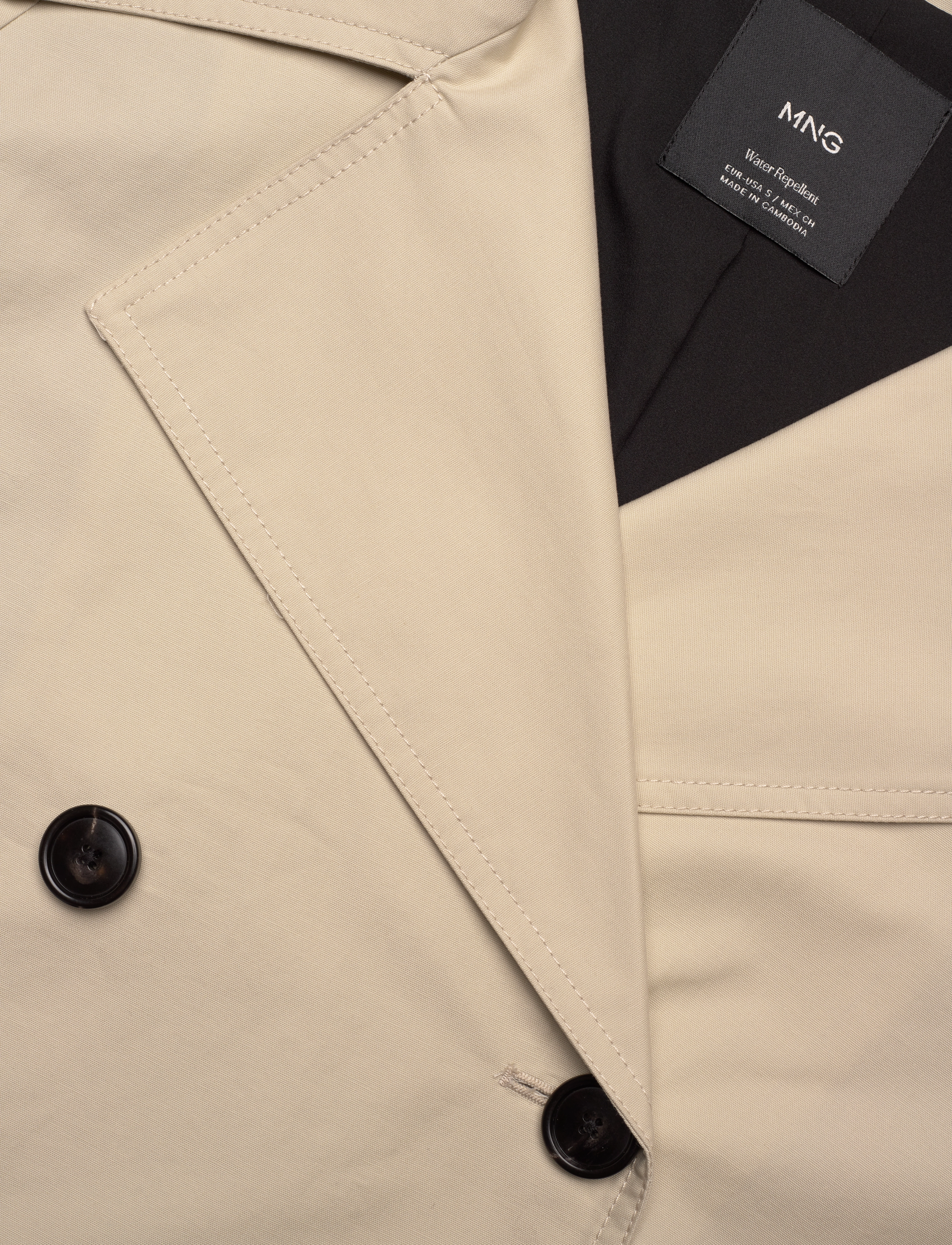 Mango - Short double-breasted trench coat - lt pastel grey - 3