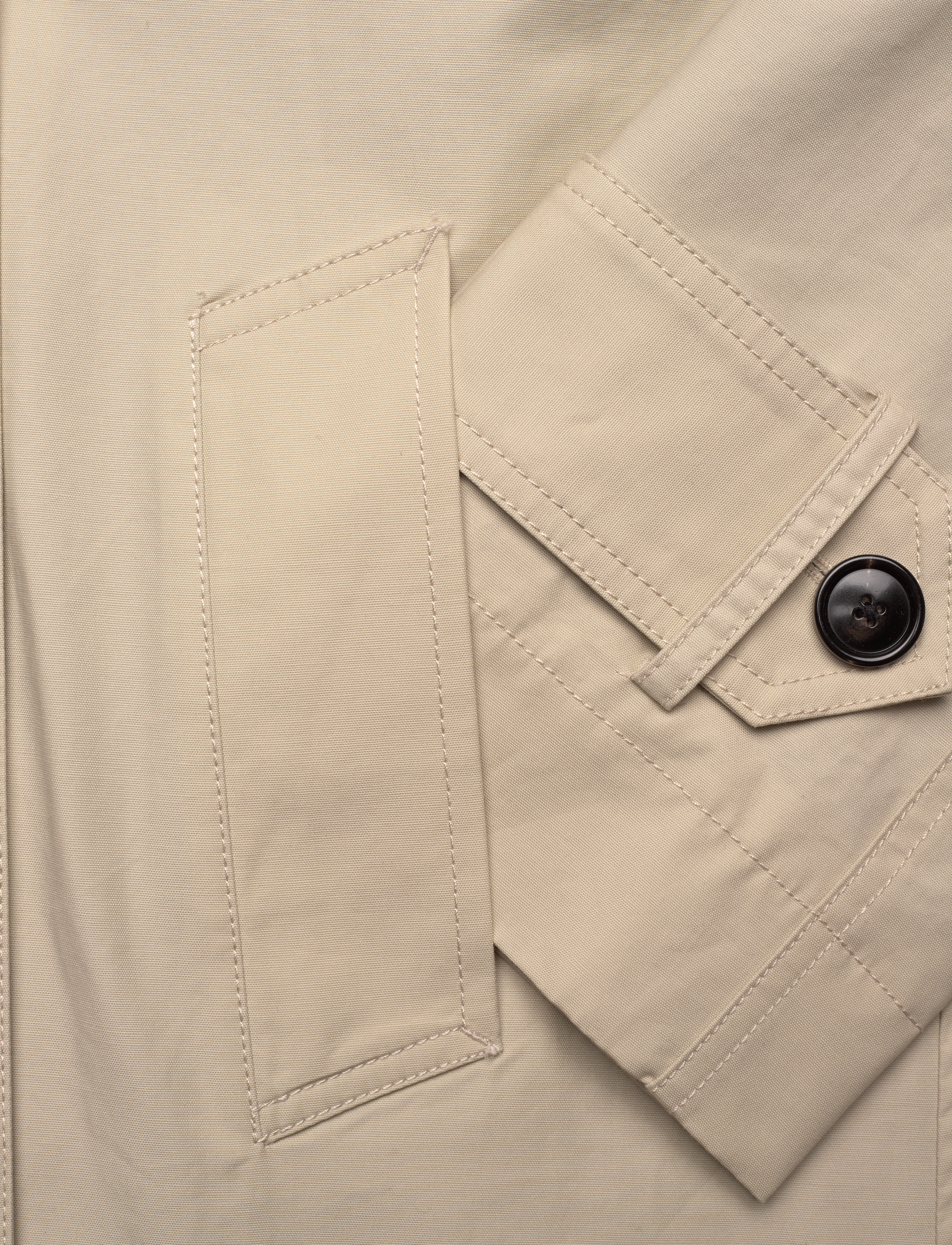 Mango - Short double-breasted trench coat - lt pastel grey - 4
