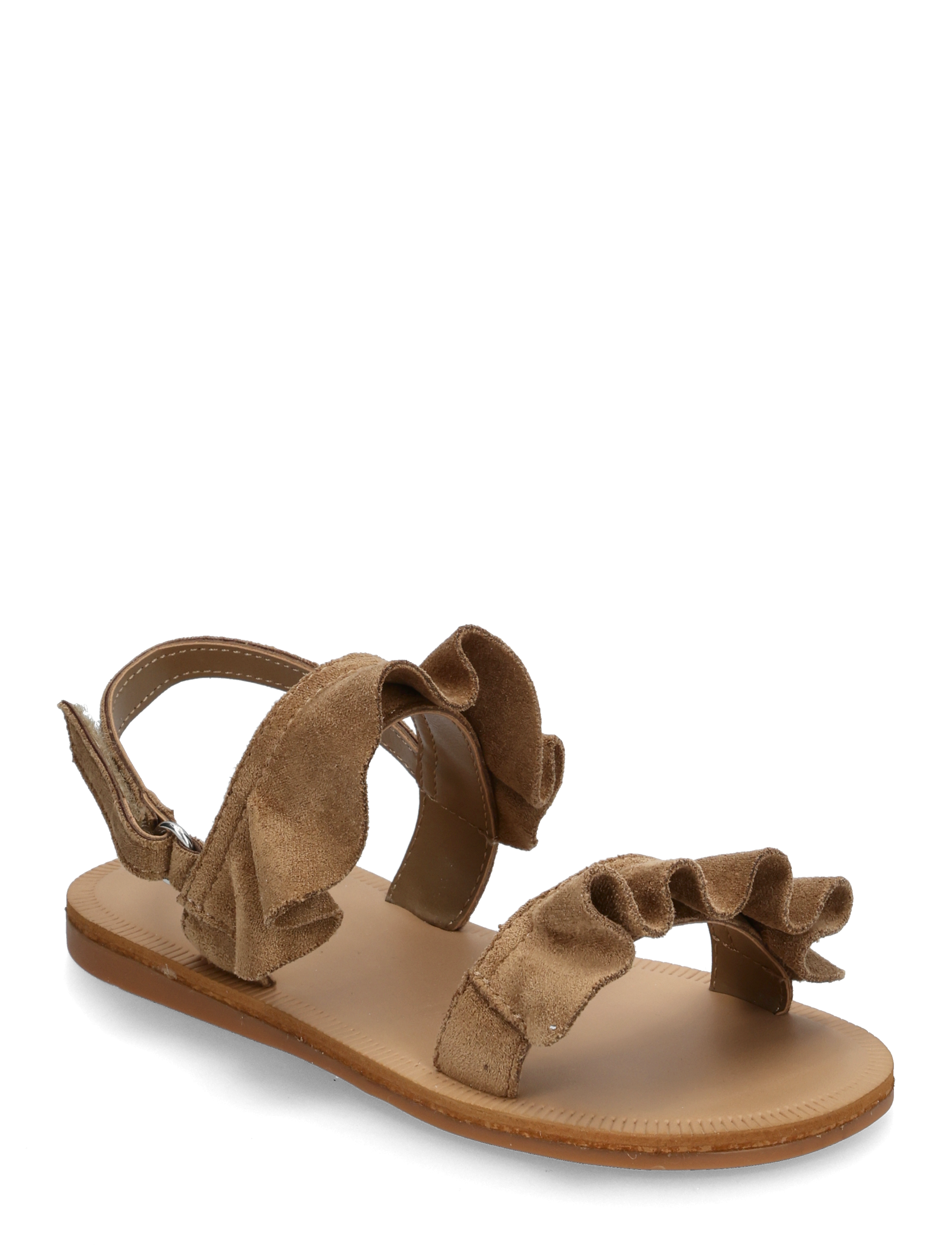 Mango Sandals With Ruffle Straps, 24, Brown, Sommersko > Sandaler, Børn