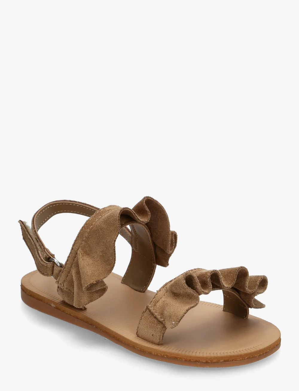 Mango - Sandals with ruffle straps - sandalen - medium brown - 0