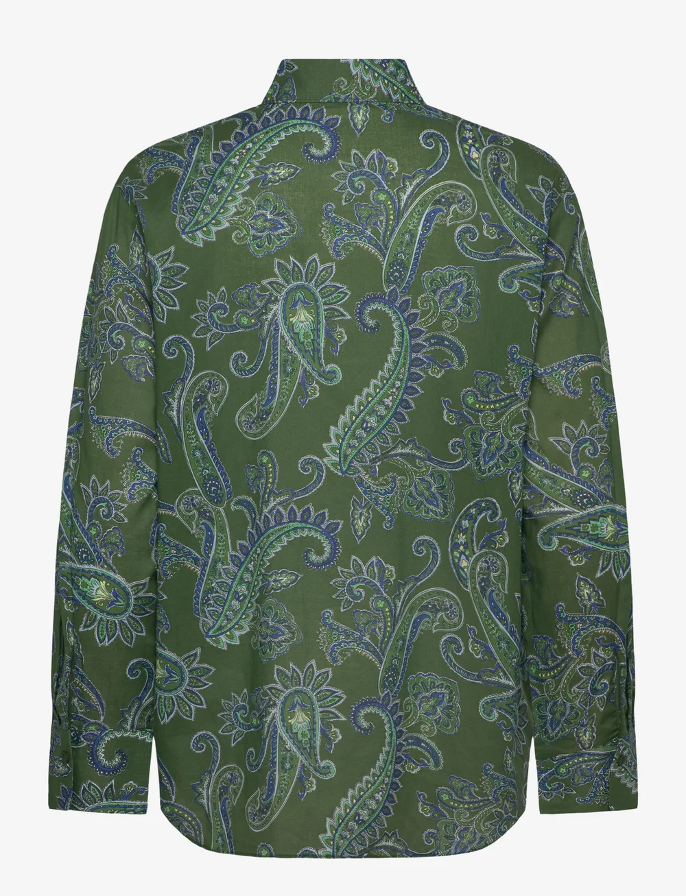 Mango - Cotton paisley shirt - langärmlige hemden - green - 2