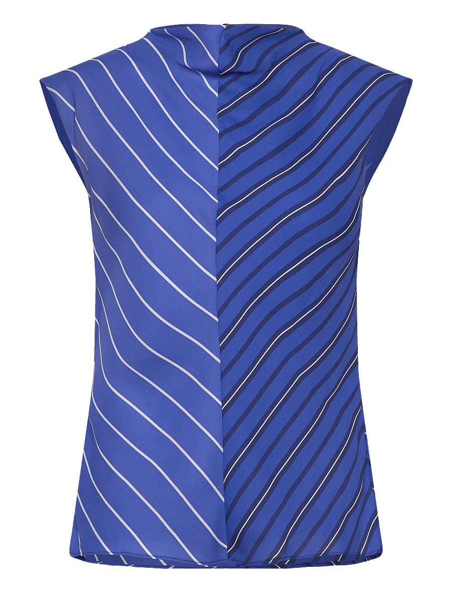 Mango - Combined striped blouse - Ærmeløse bluser - medium blue - 1