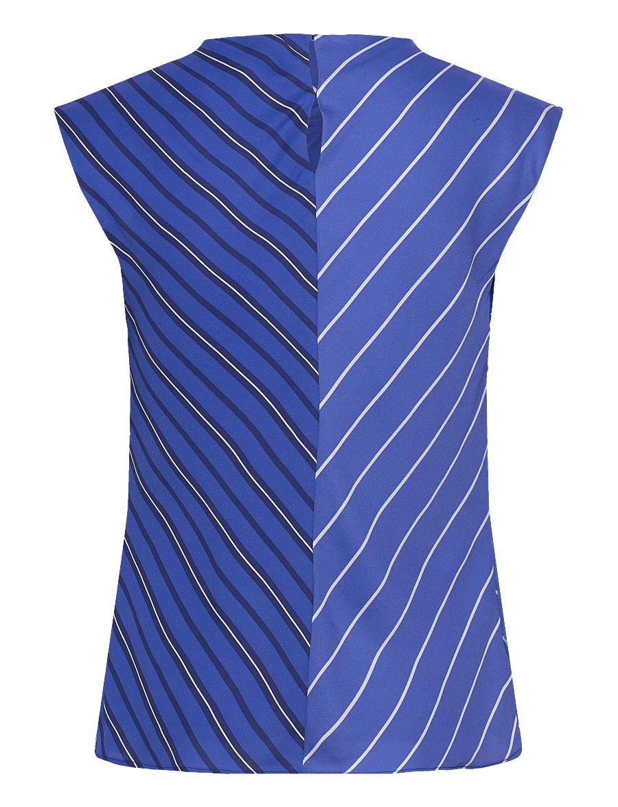 Mango - Combined striped blouse - Ærmeløse bluser - medium blue - 2