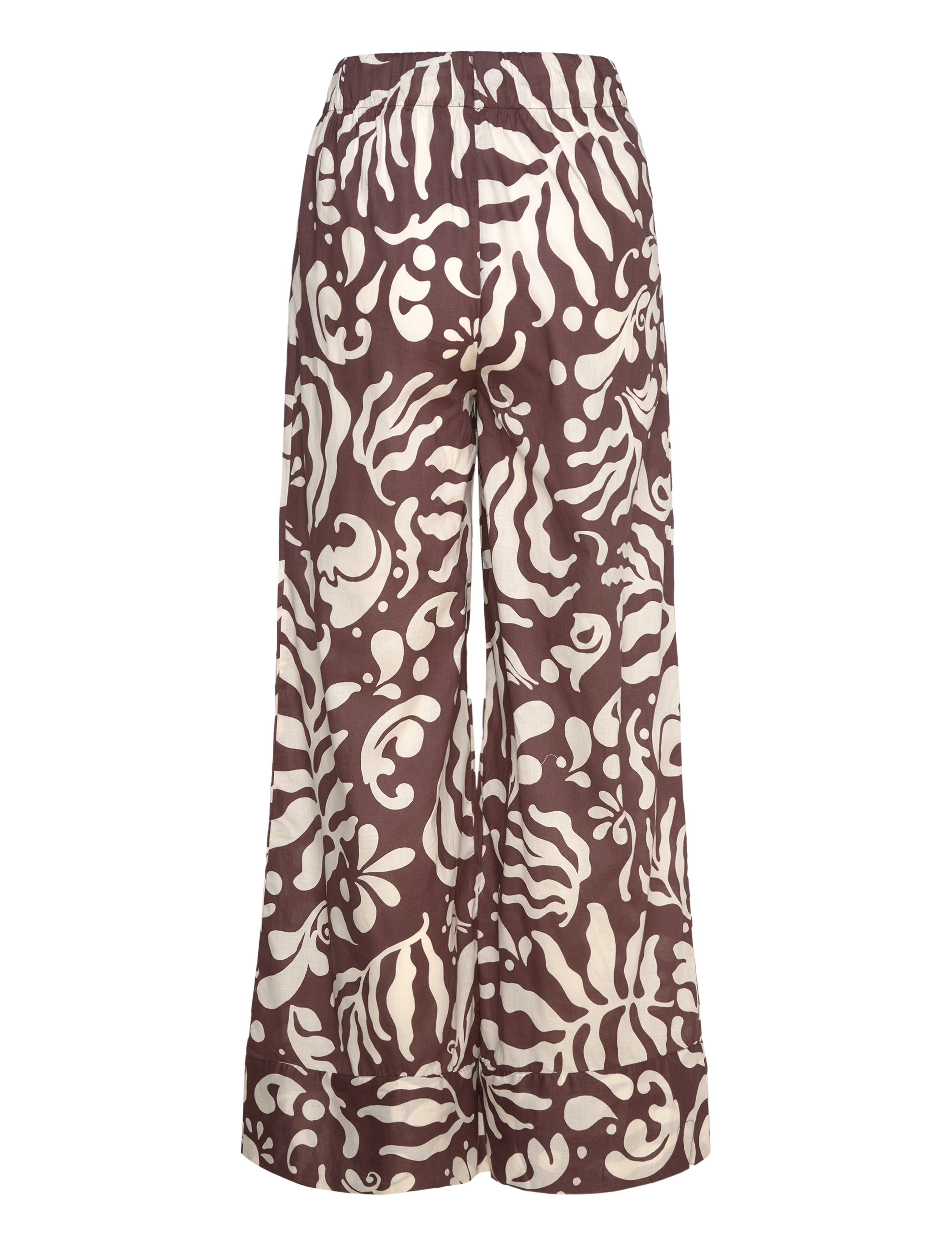 Mango - Printed cotton trousers - brown - 2