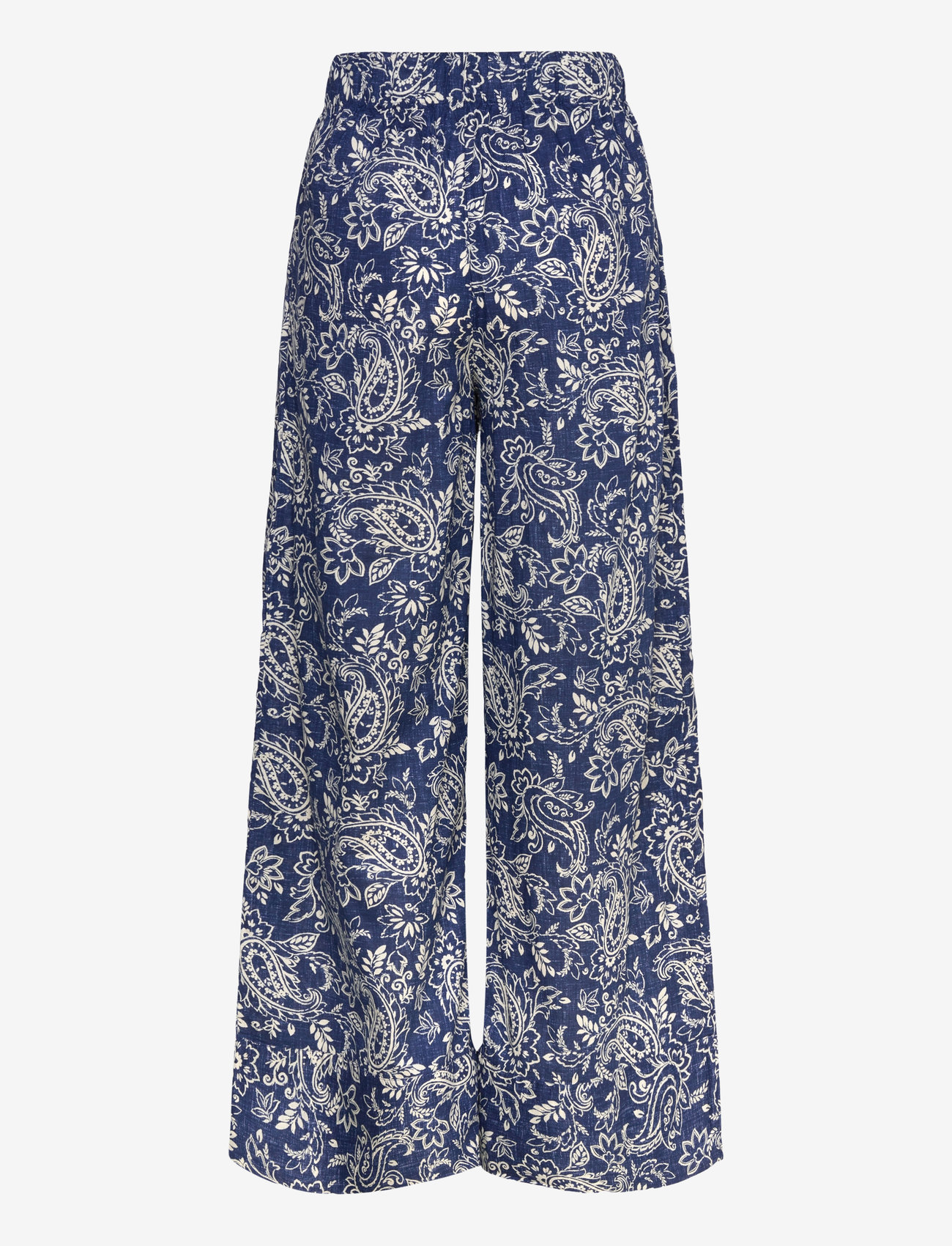 Mango - Printed cotton trousers - vide bukser - medium blue - 2